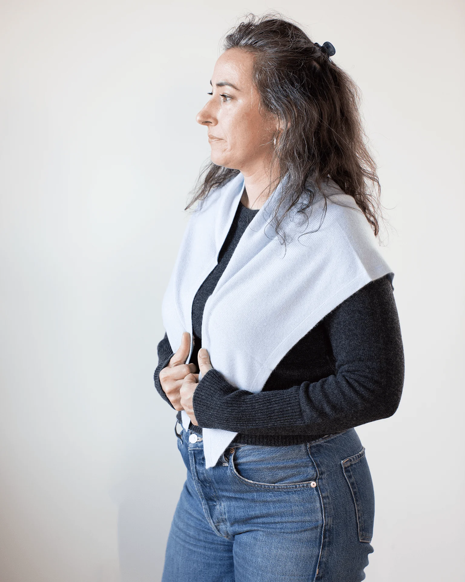 Large Triangle Bandana in Porcelain - Image 3