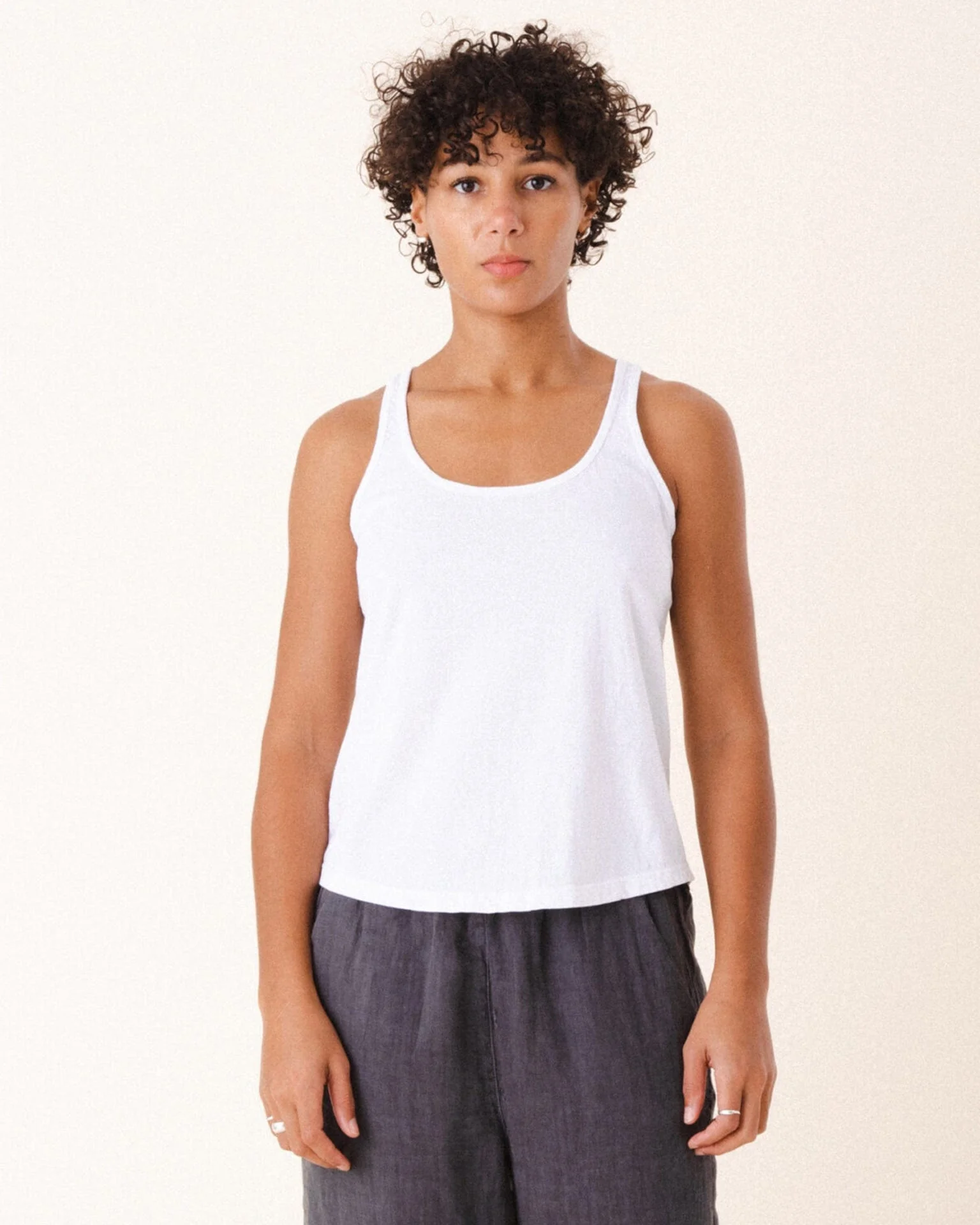 Layering Racerback Tank in White