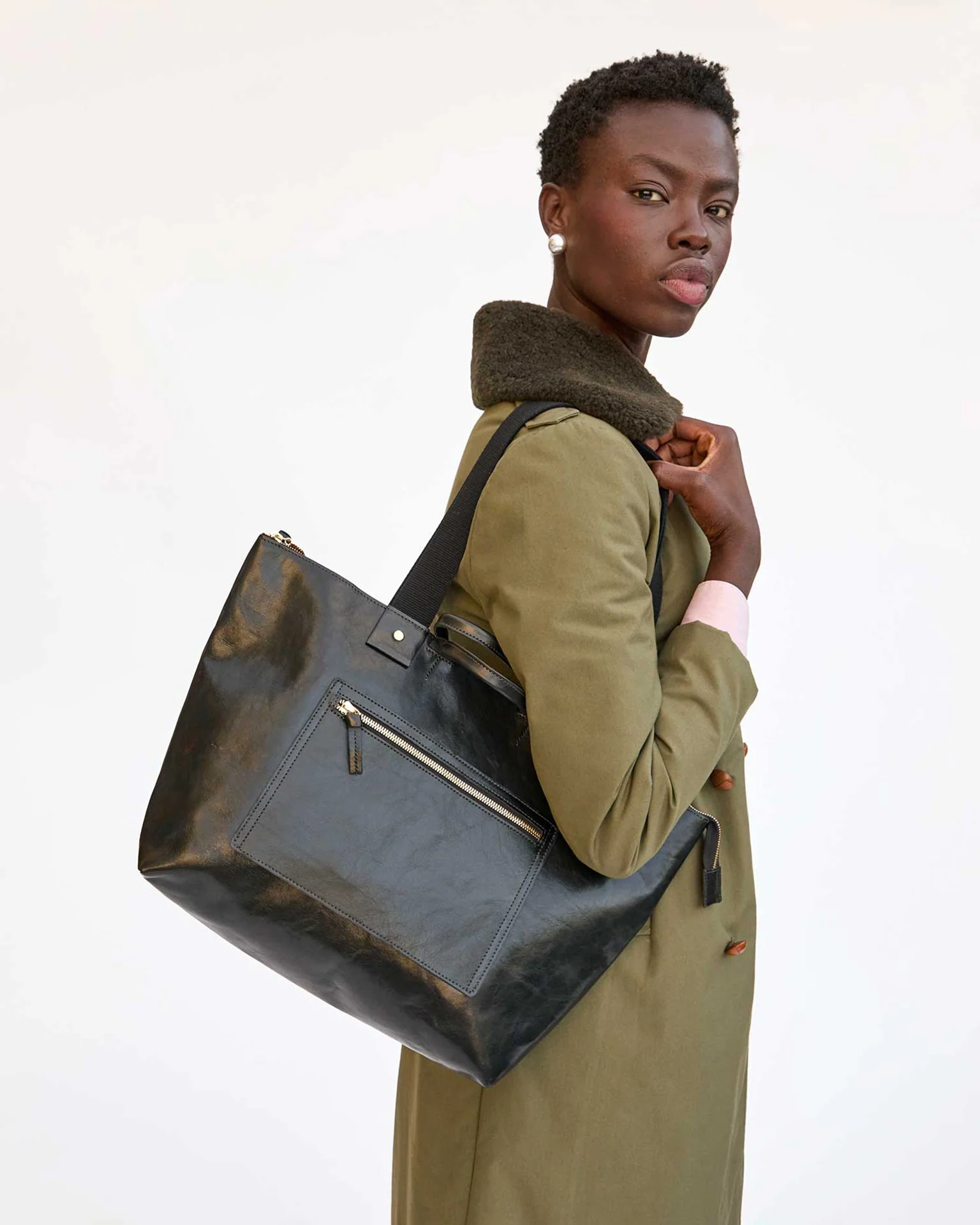 Le Zip Sac - Rustique w/ Travel Pocket in Black - Image 2