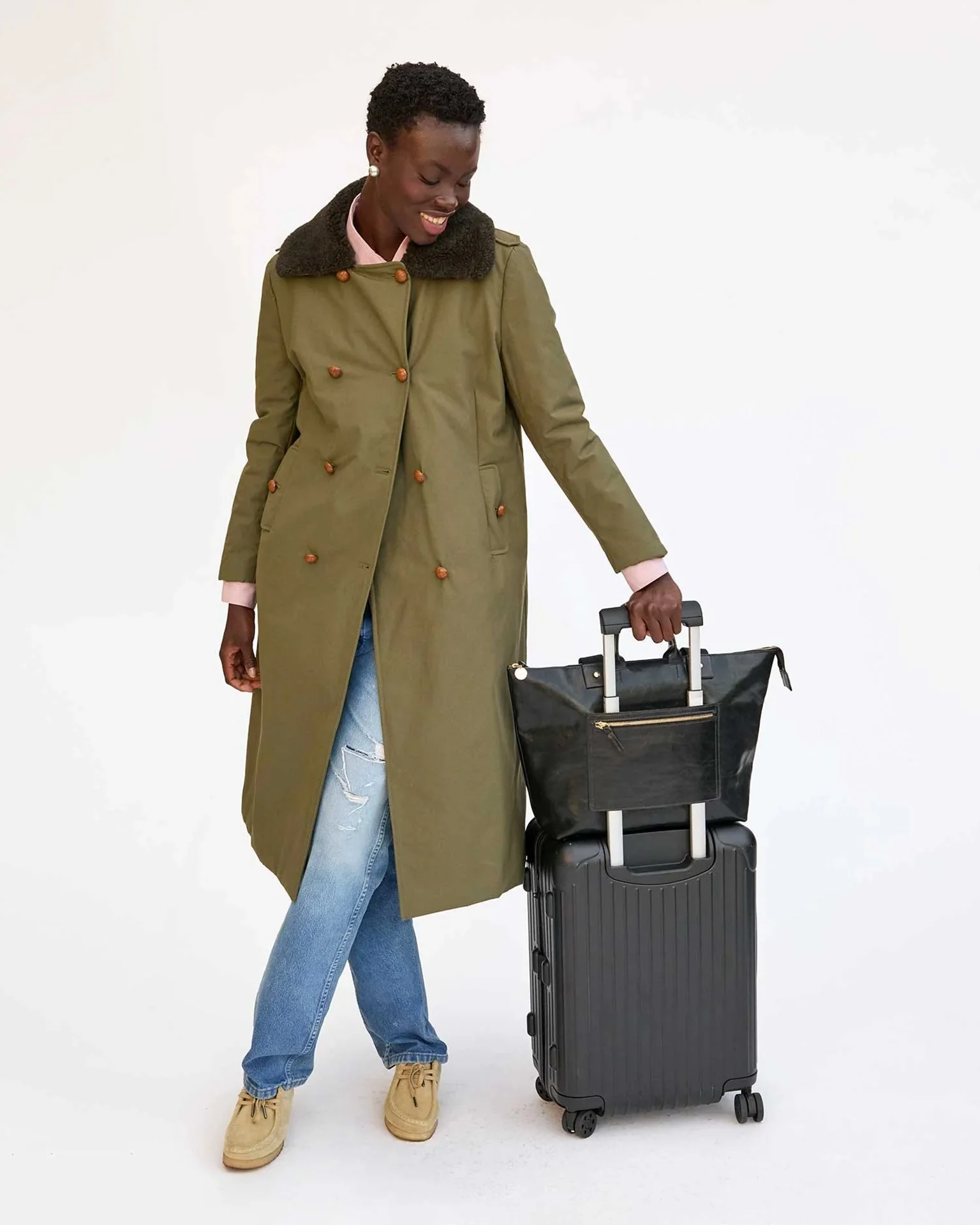 Le Zip Sac - Rustique w/ Travel Pocket in Black - Image 4