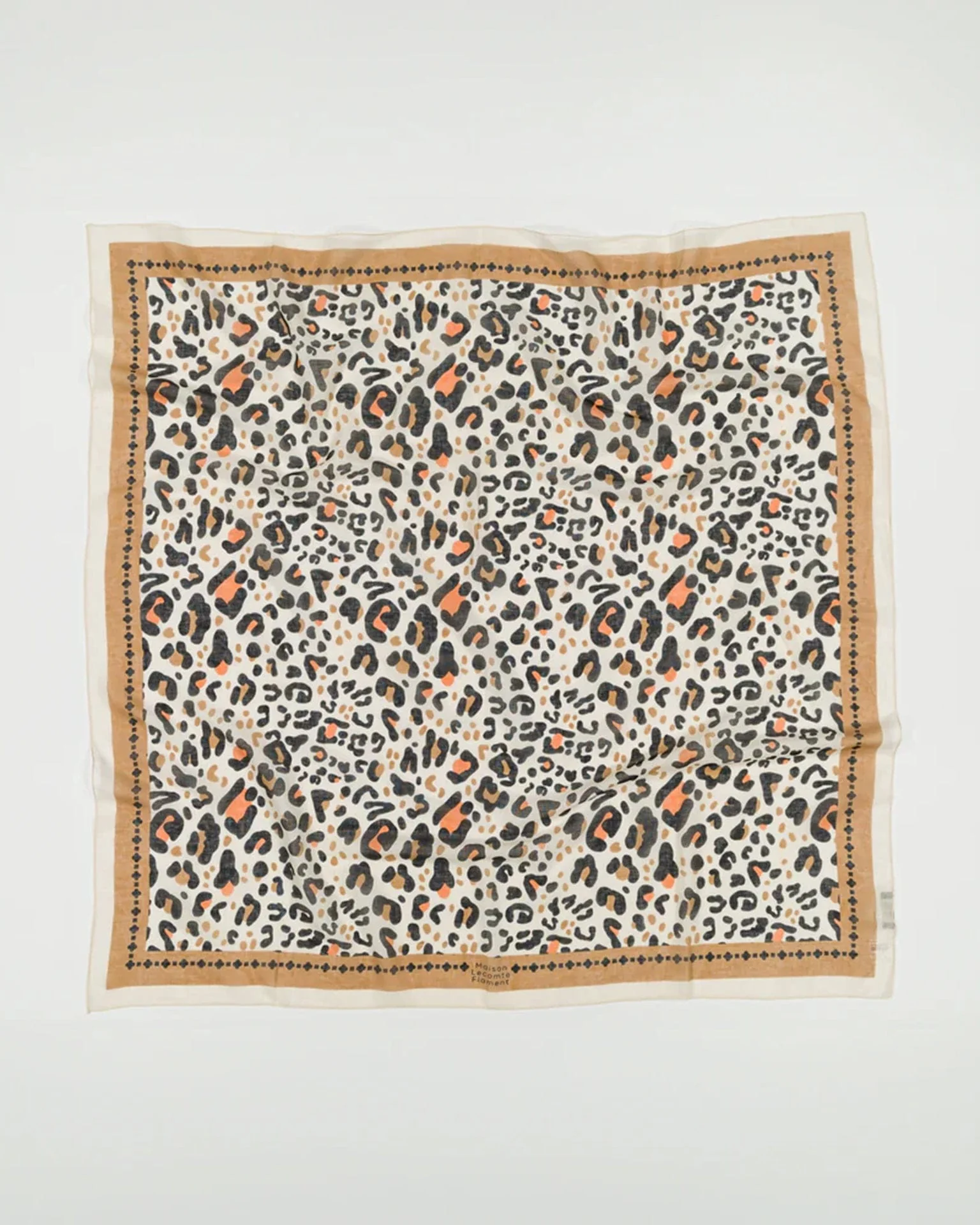 Leo Cotton Bandana in Beige Camel - Image 2