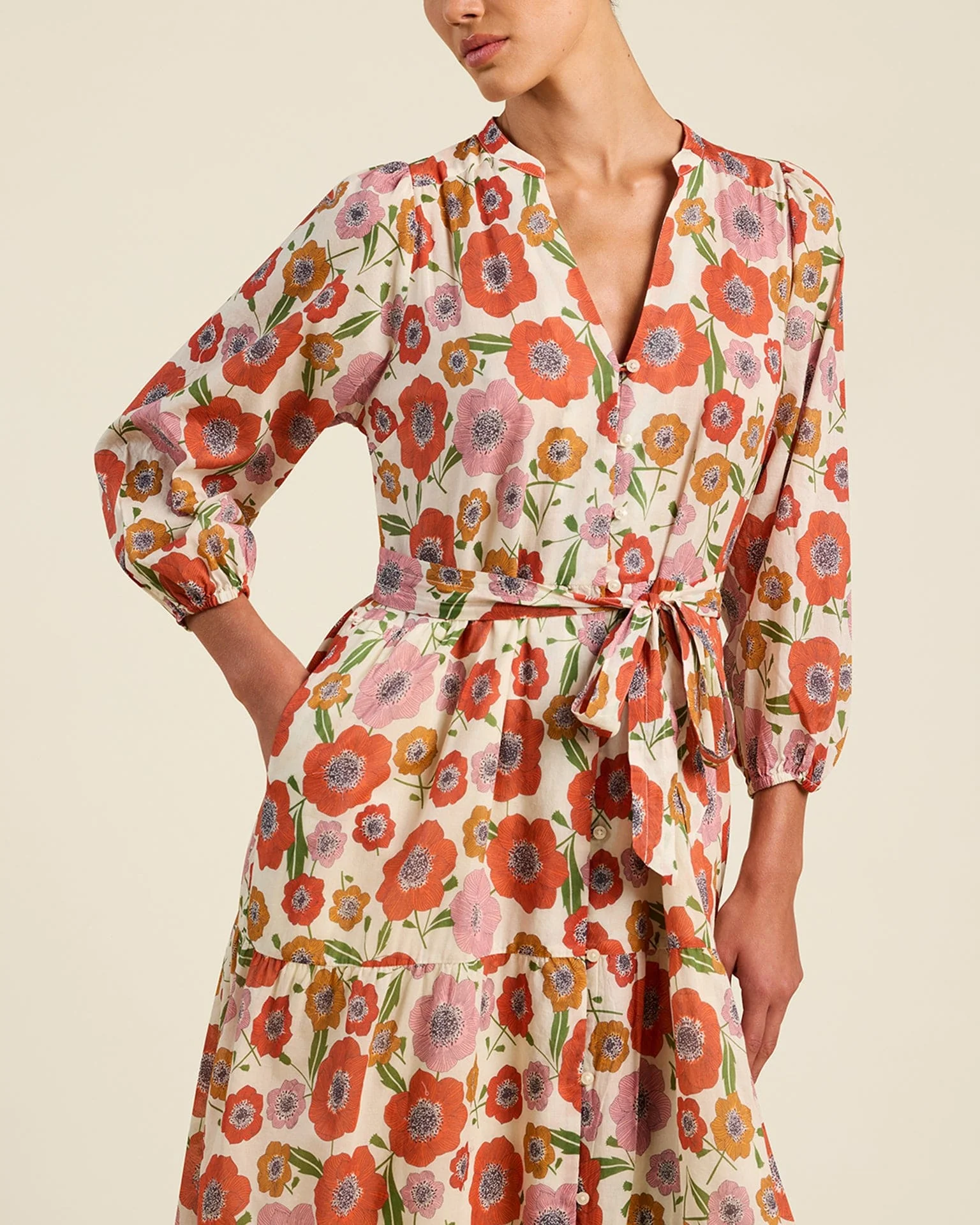 Lia Dress in Poppy Costa - Image 3