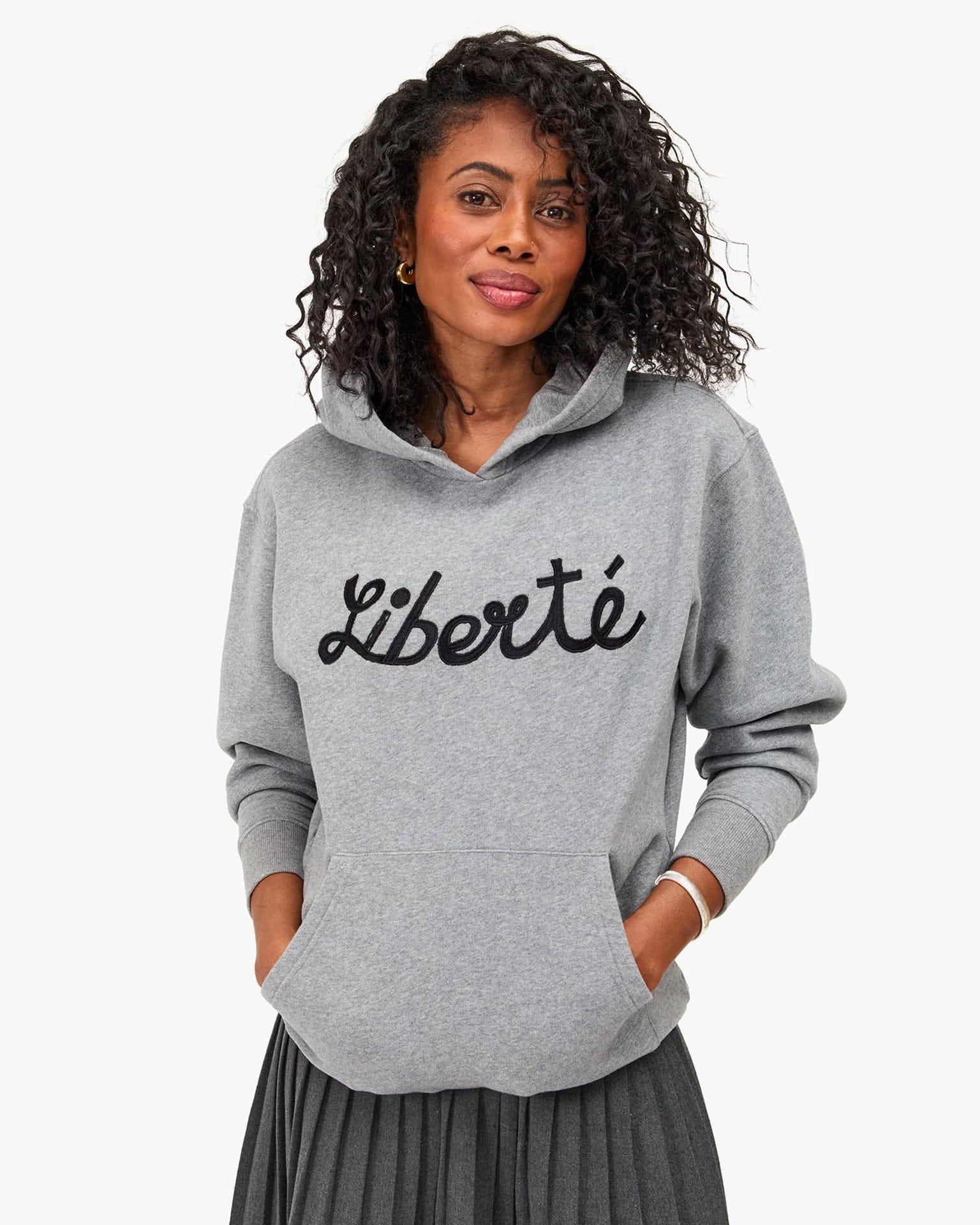 Liberte Hoodie in Grey Melange