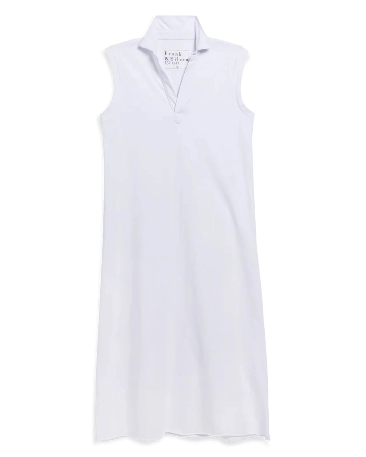 Lily - Sleevless Jersey Dress in White - Image 4
