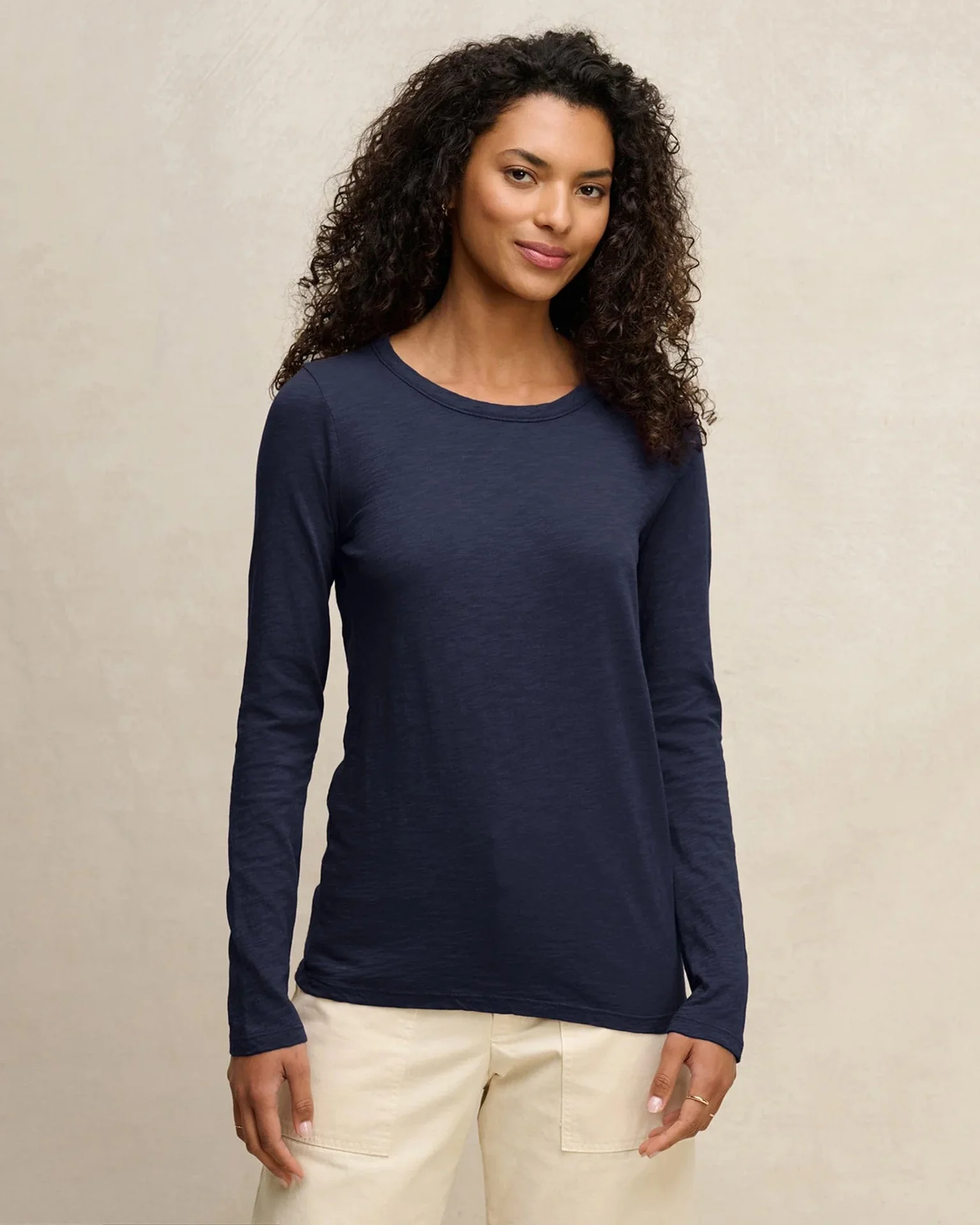 Lizzie Long Sleeve Crew in Midnight - Image 2