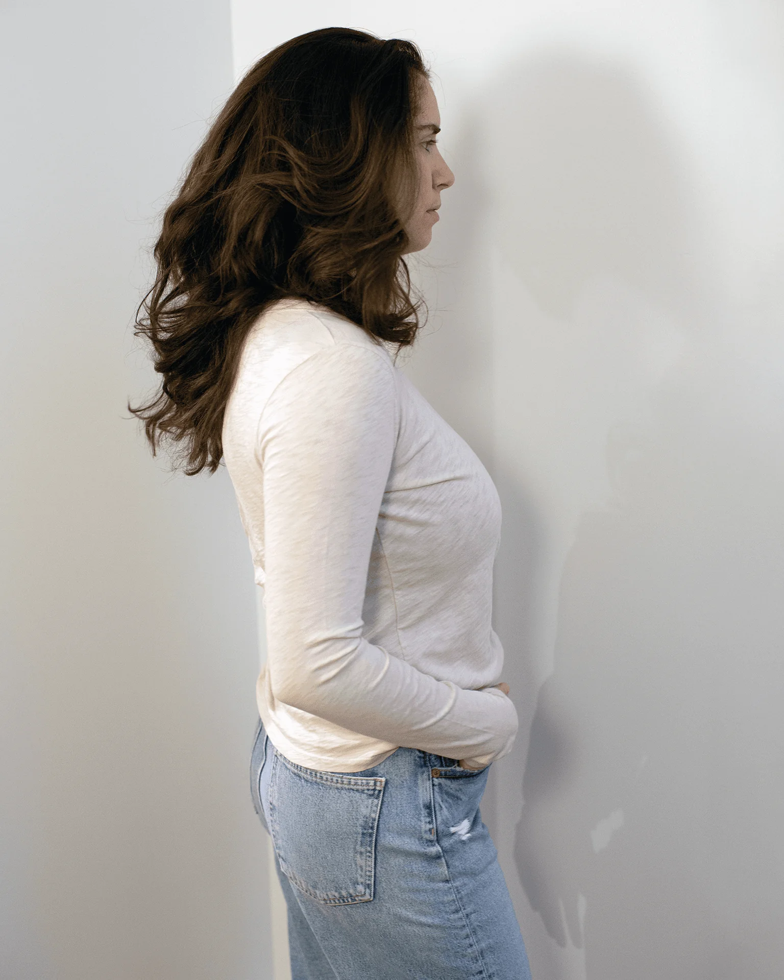 Lizzie Long Sleeve Crew Neck Top in Dollhouse - Image 2