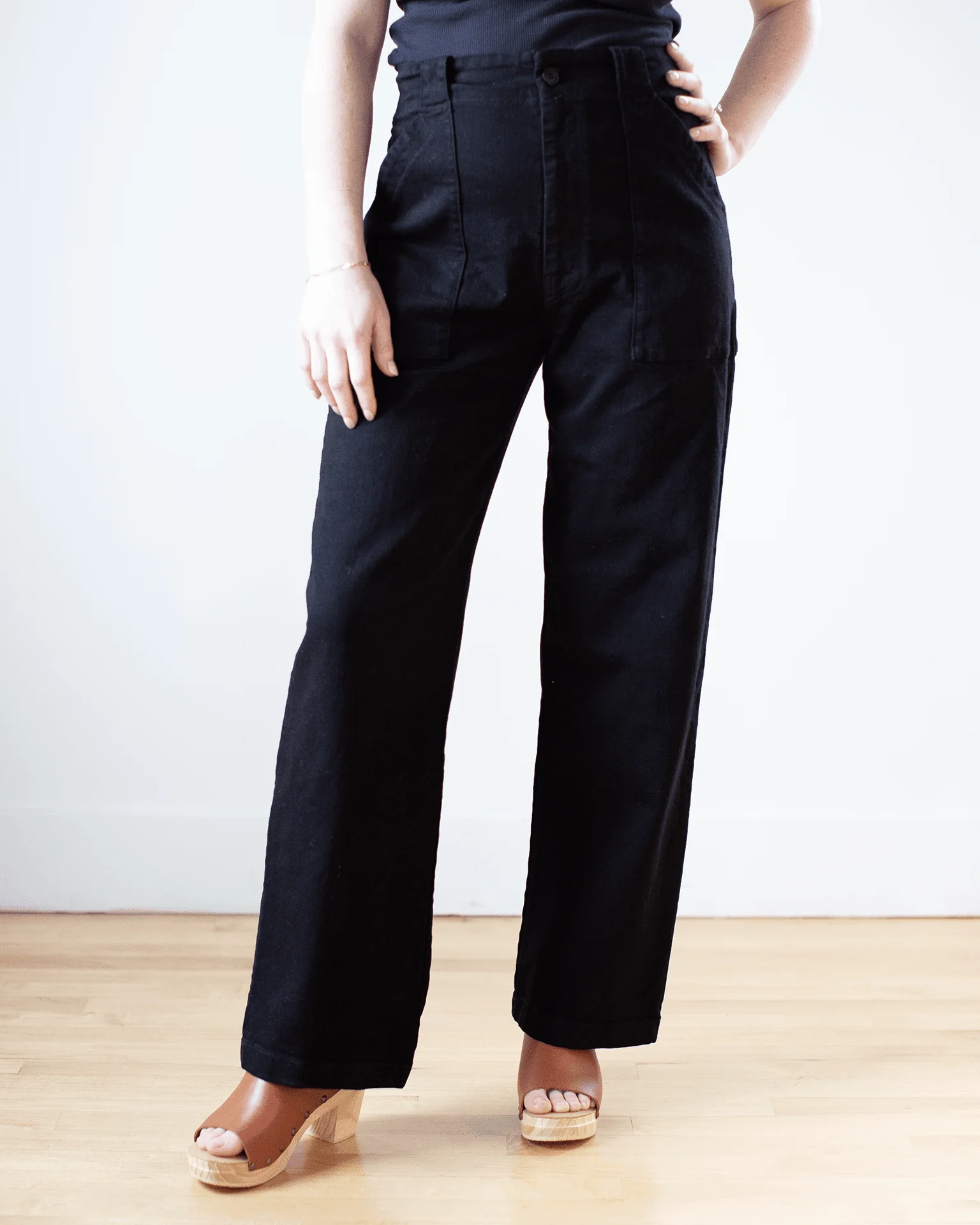 Long Carpenter Pant in Black