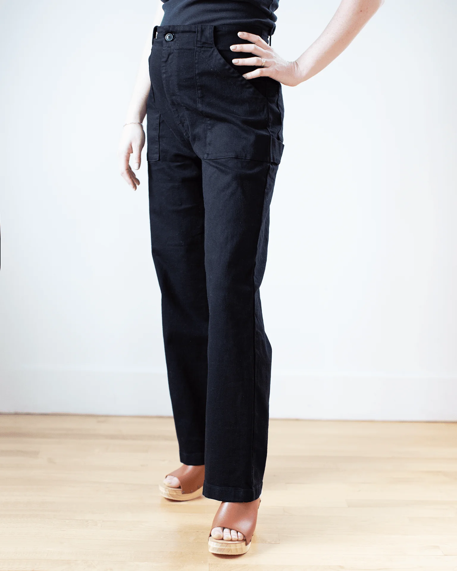 Long Carpenter Pant in Black - Image 2