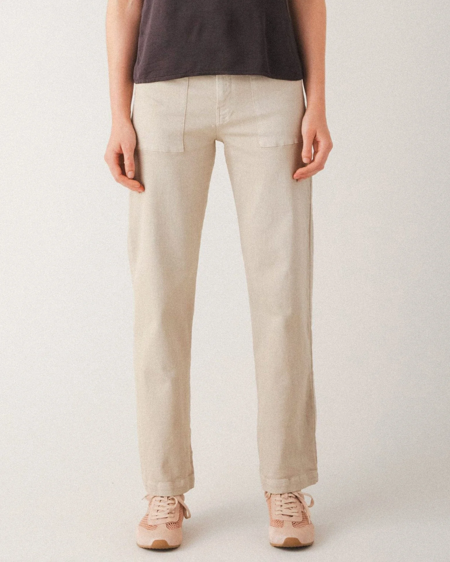 Long Carpenter Pants in Oatmeal