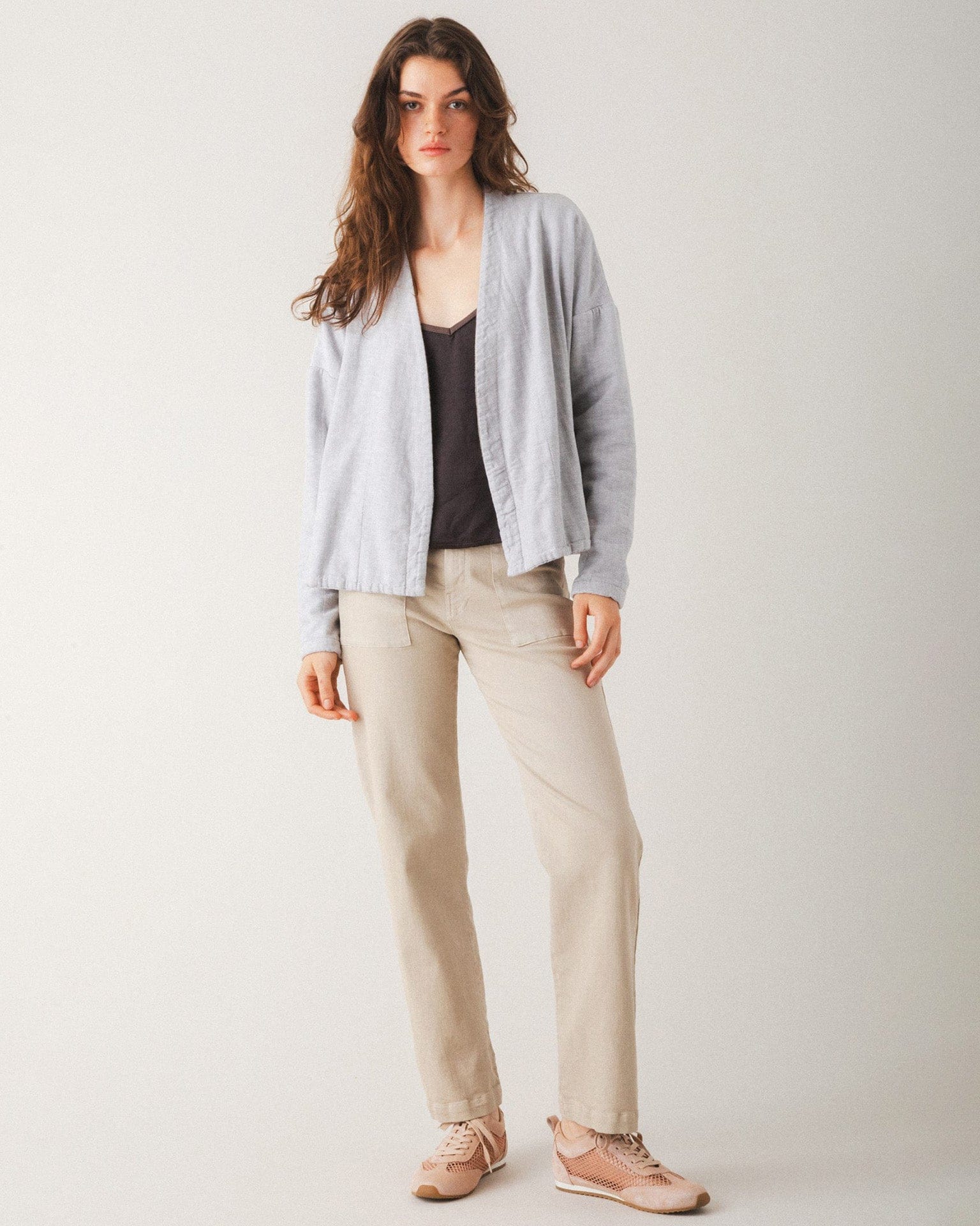 Long Carpenter Pants in Oatmeal - Image 2