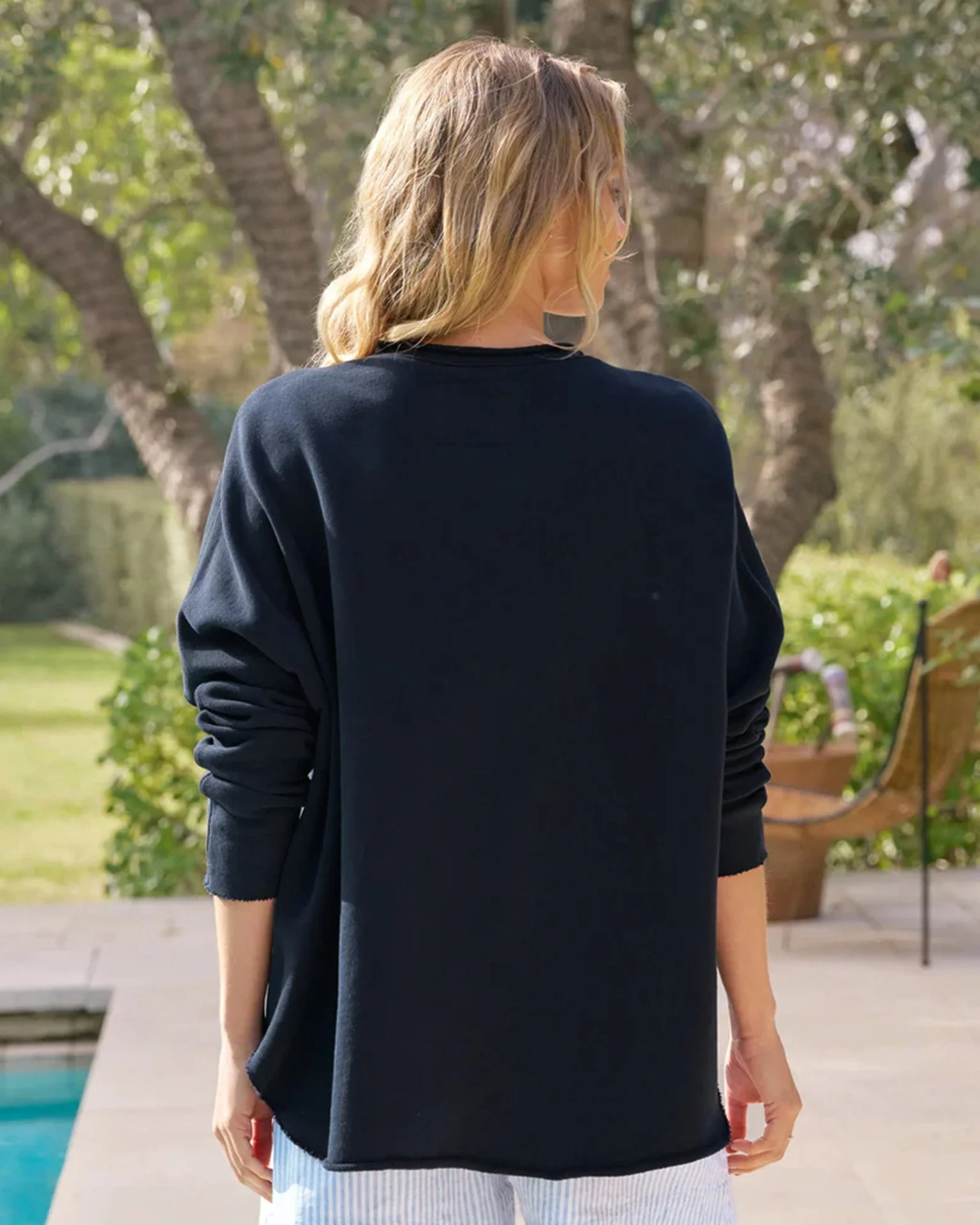 Anna Long Sleeve Capelet in British Royal Navy - Image 3