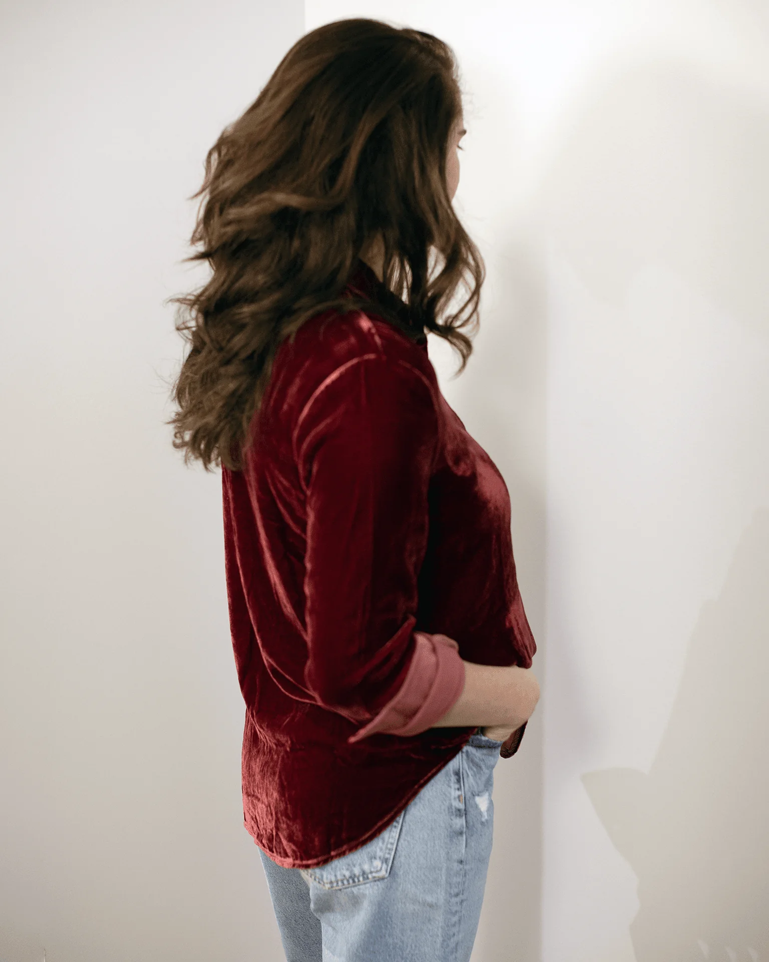 Long Sleeve Classic Shirt in Autumn Rose - Image 3