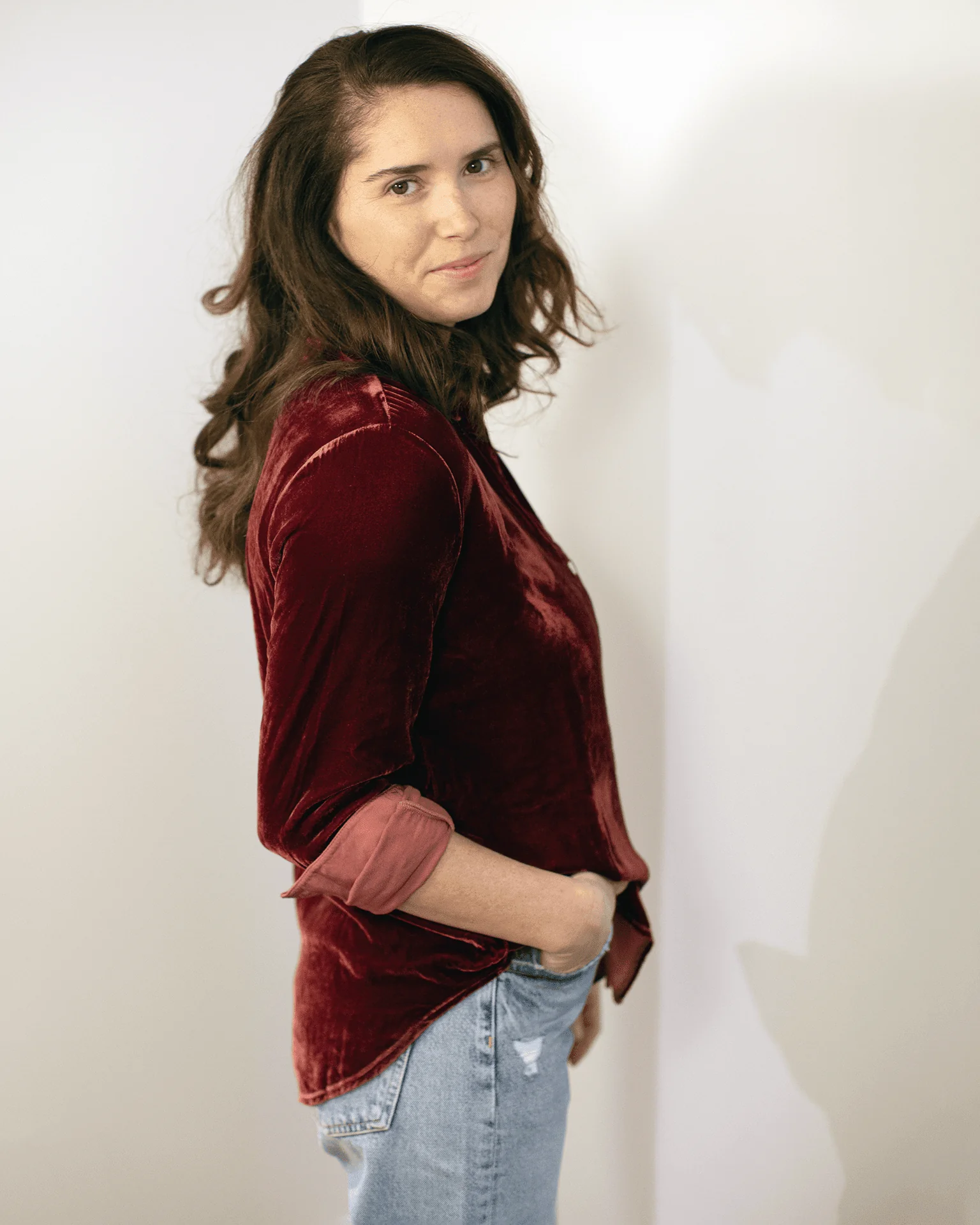 Long Sleeve Classic Shirt in Autumn Rose - Image 4