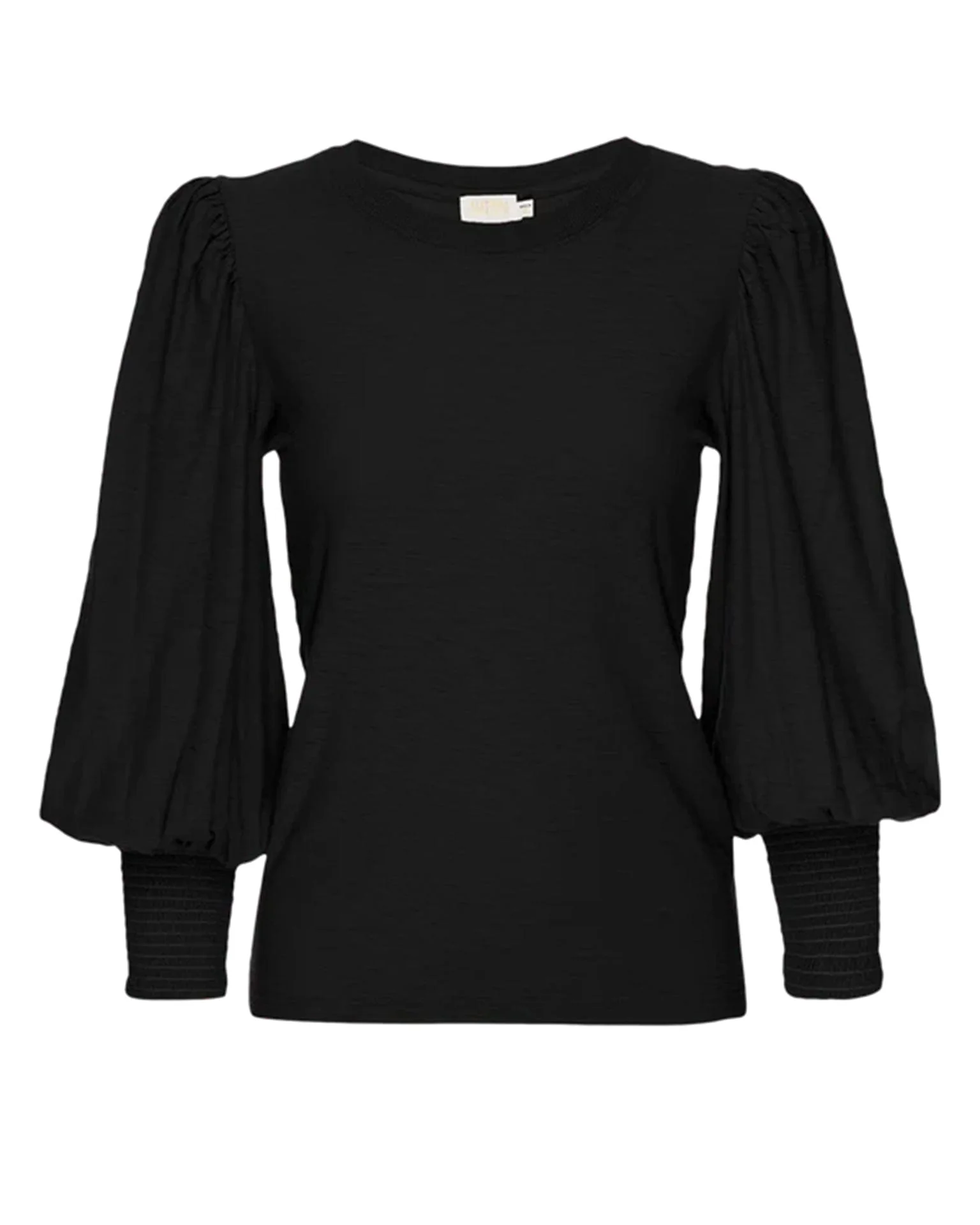 Loren Peasant Tee New Perfect Slub in Jet Black - Image 2