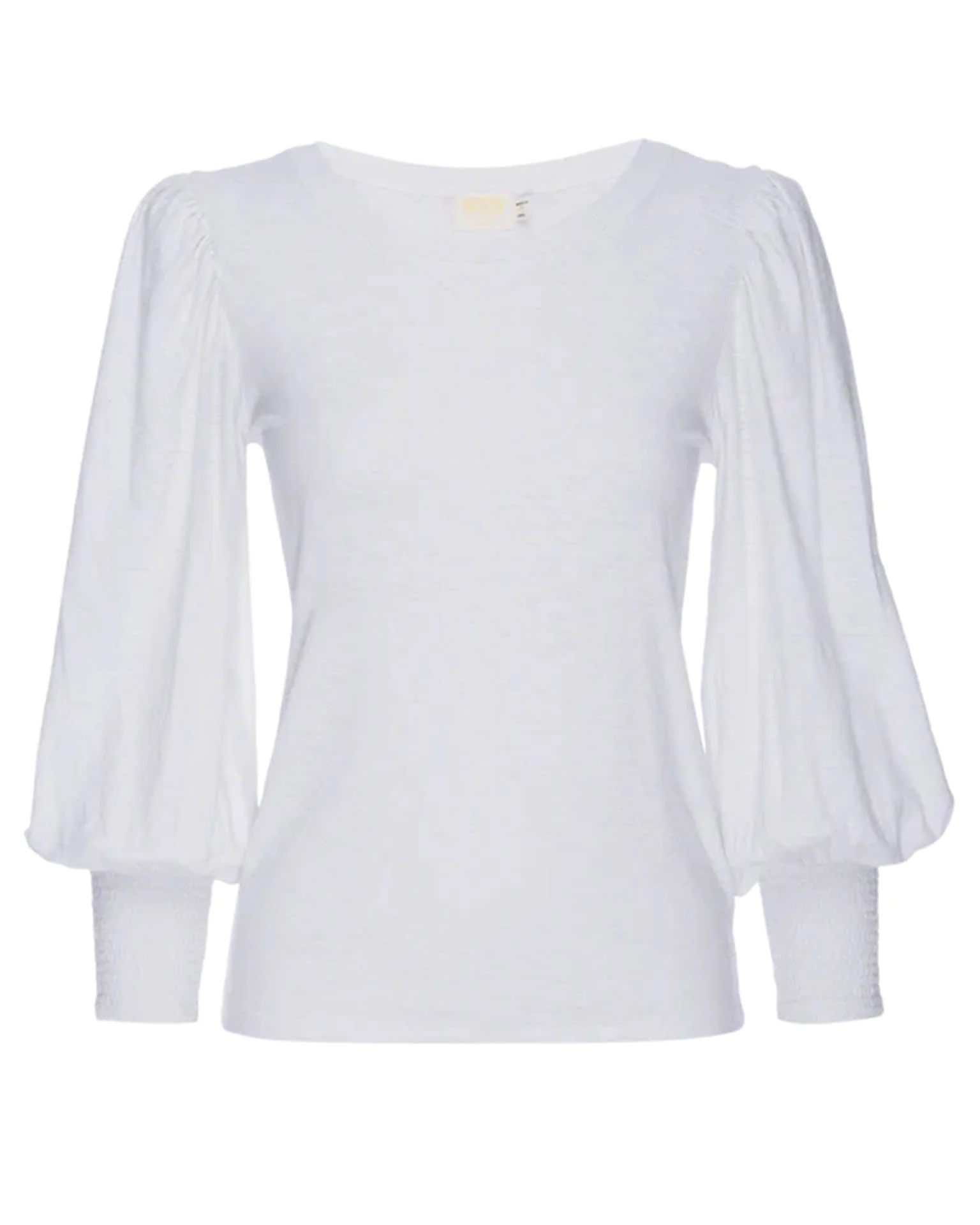 Loren Peasant Tee New Perfect Slub in White - Image 2
