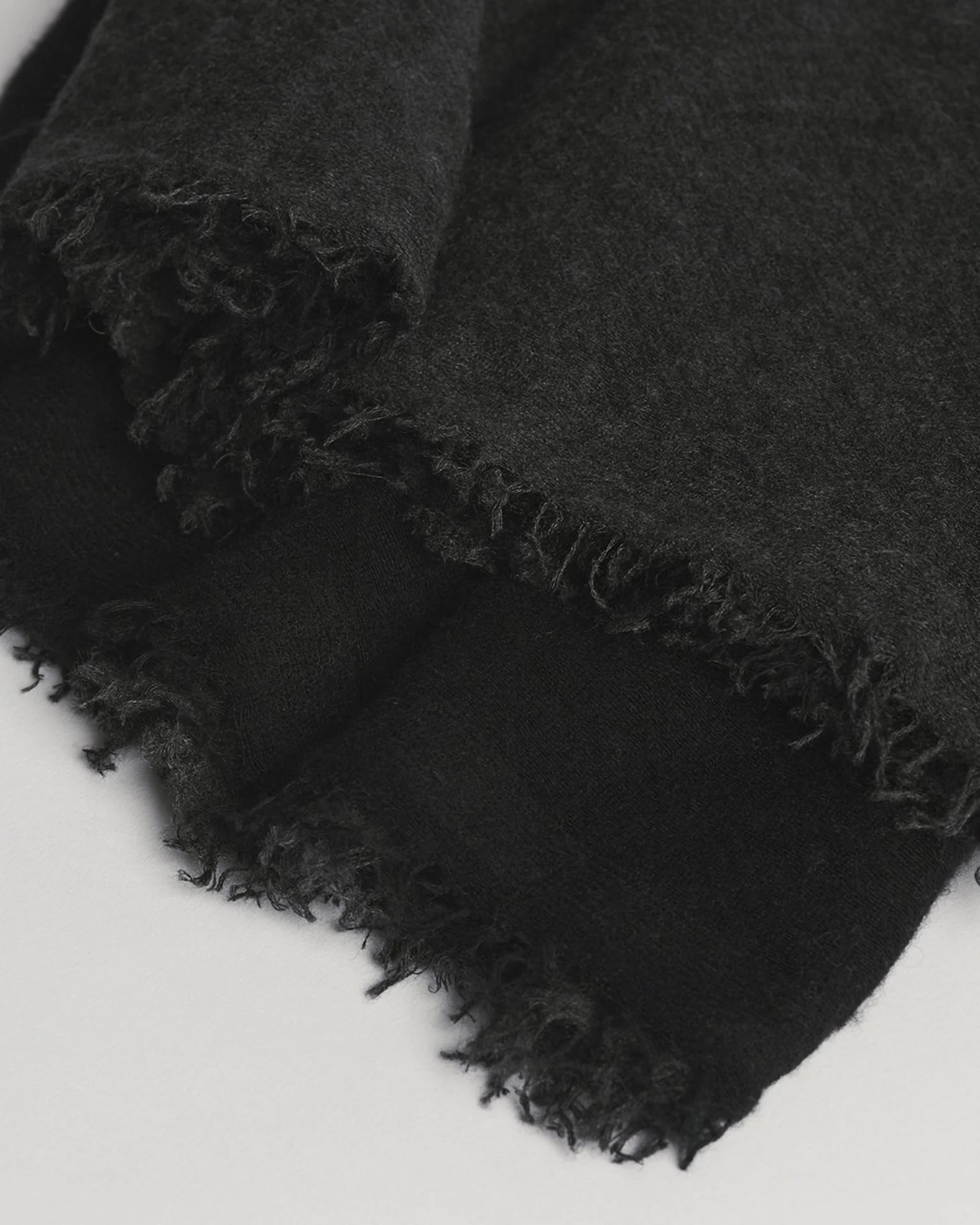 Love Duo Cashmere Scarf in Charcoal & Black - Image 2