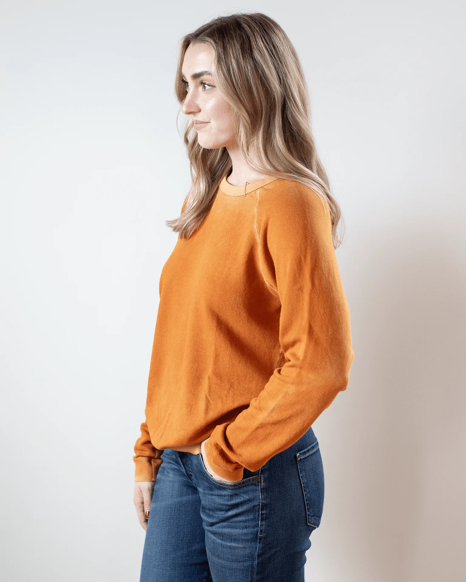 Lucky Rabbits Sweatshirt in Orange Machine - Image 3