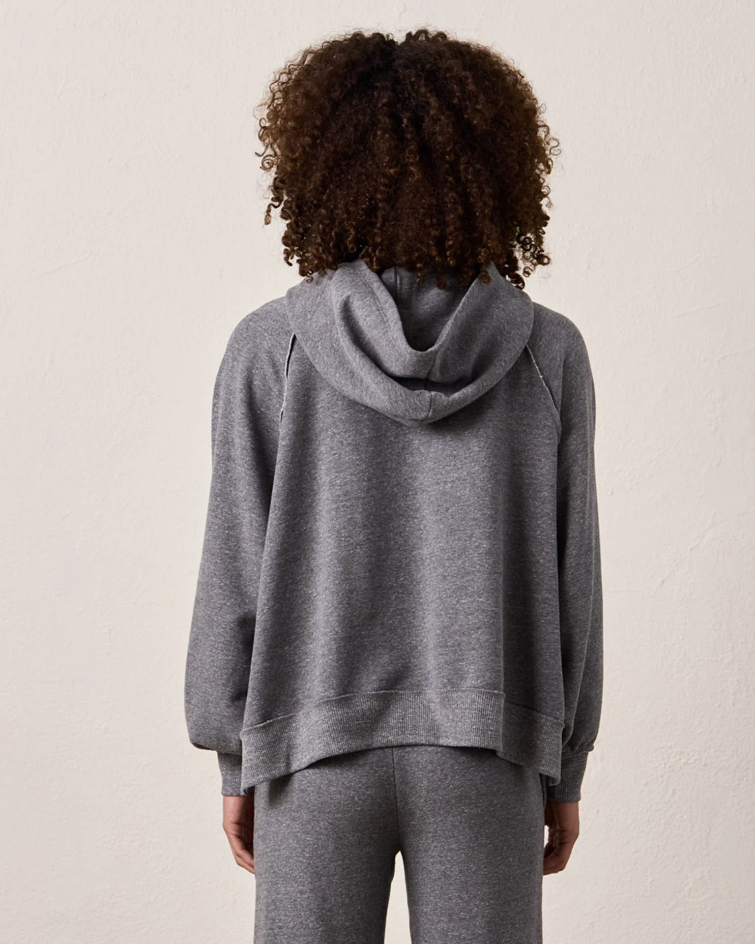 Luma Oversize FT Poncho in Charcoal Heather Grey - Image 5