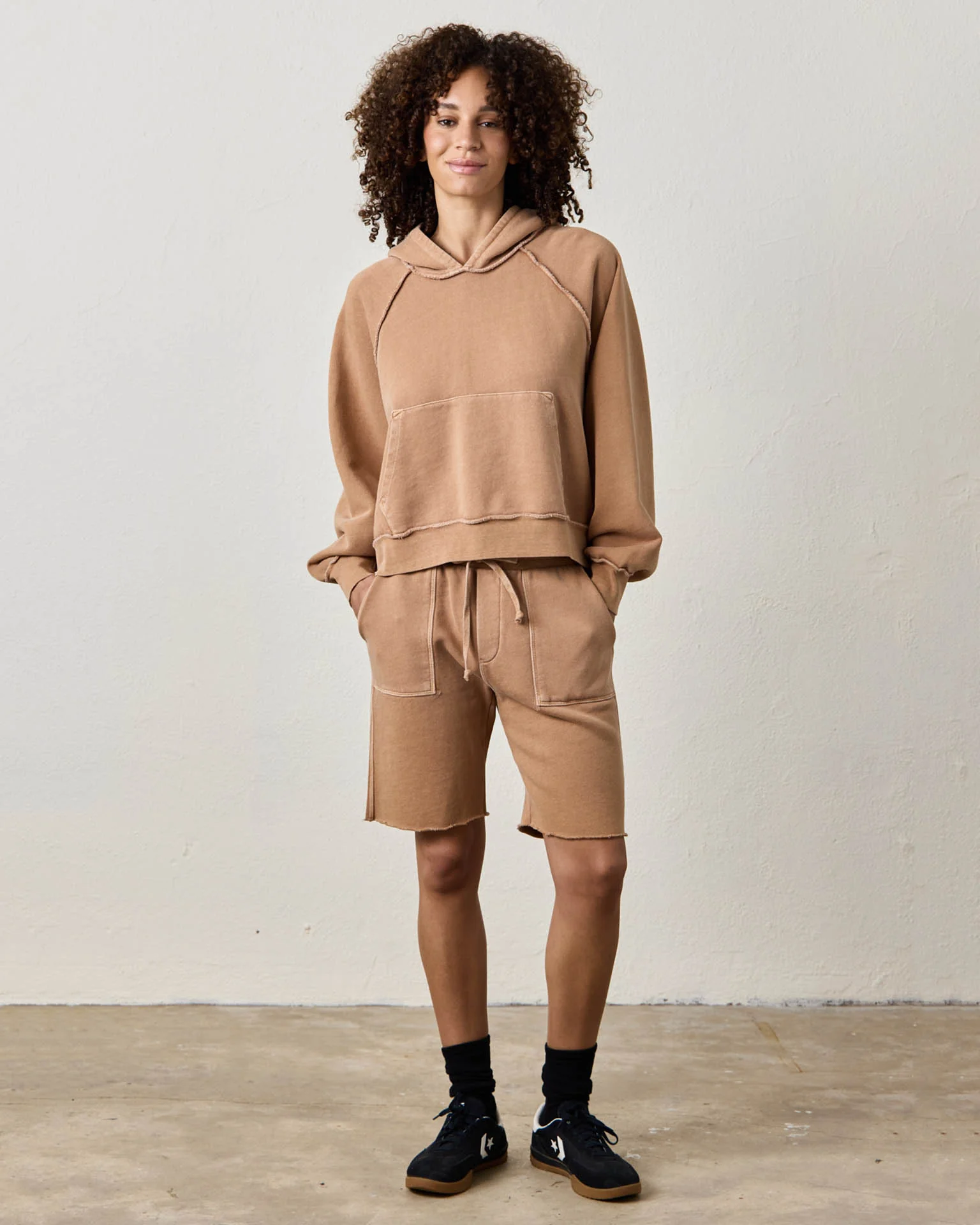 Luma Oversize FT Poncho in Faded Caramel - Image 2