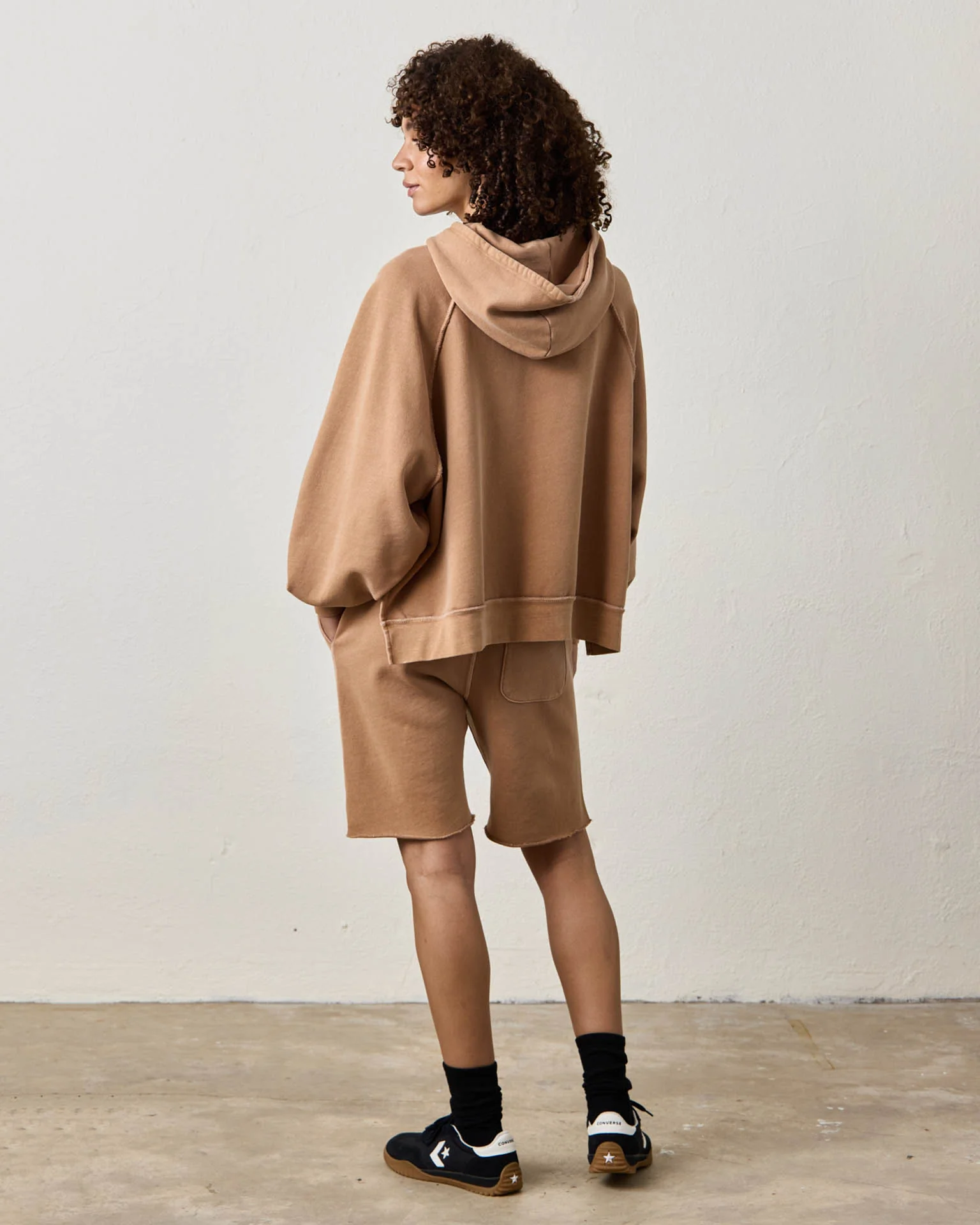 Luma Oversize FT Poncho in Faded Caramel - Image 4