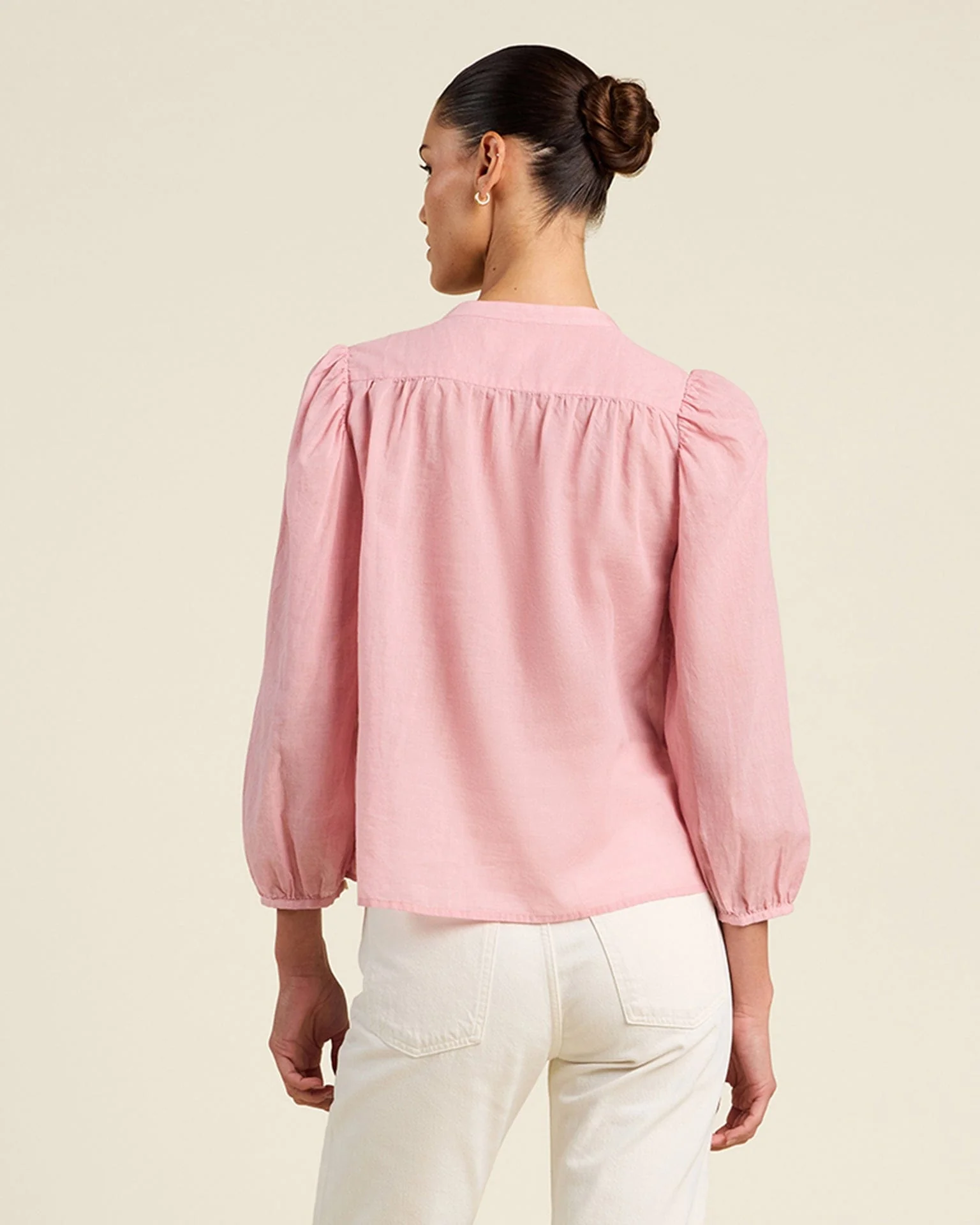 Maisey Blouse in Blush Houndstooth - Image 4