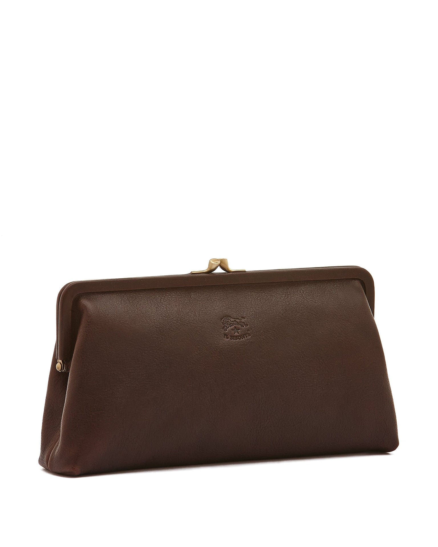 Manuela Clutch in Caffe w/ Brass Hardware - Image 2