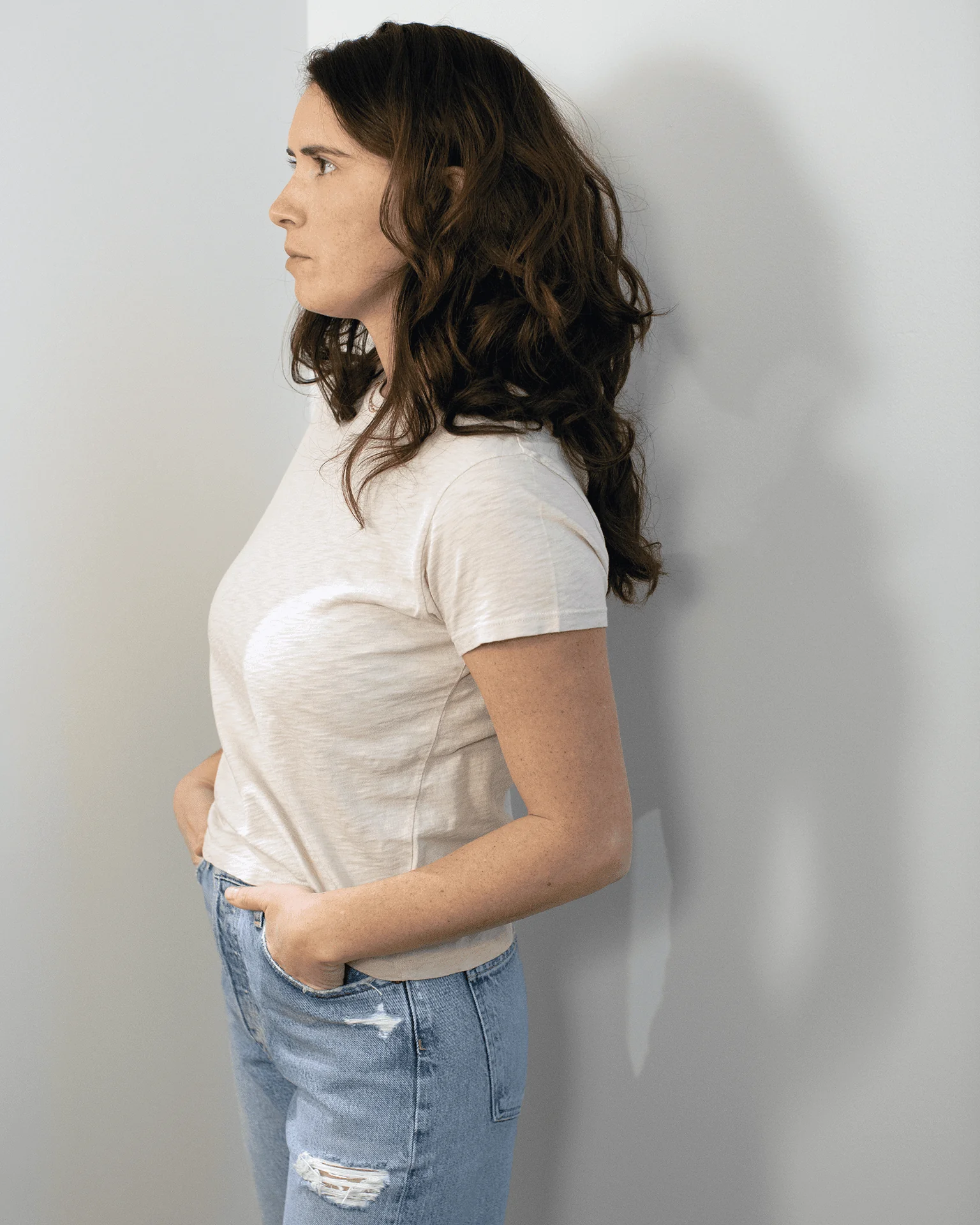 Marika Short Sleeve Crew Neck Crop Top in Dollhouse - Image 3