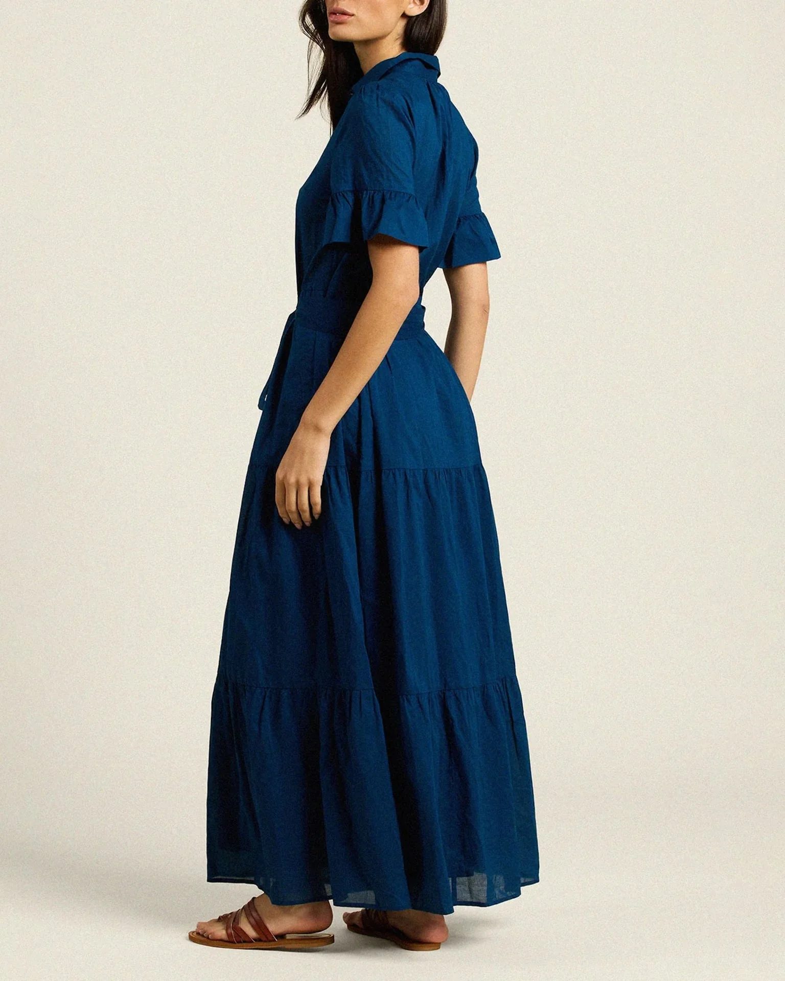 Martine Dress in Laguna Navy - Image 4