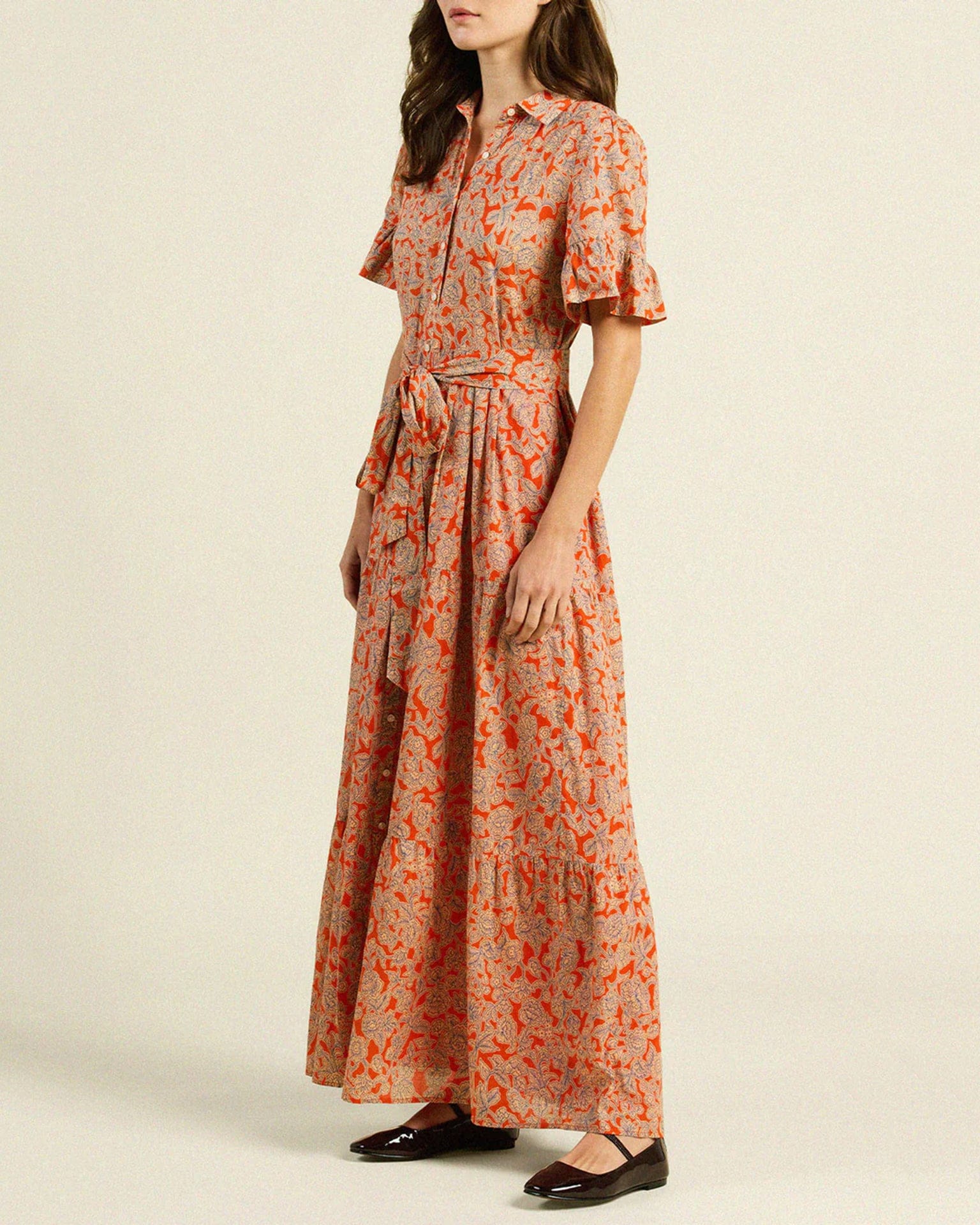 Martine Dress in Vermillion Vine - Image 2