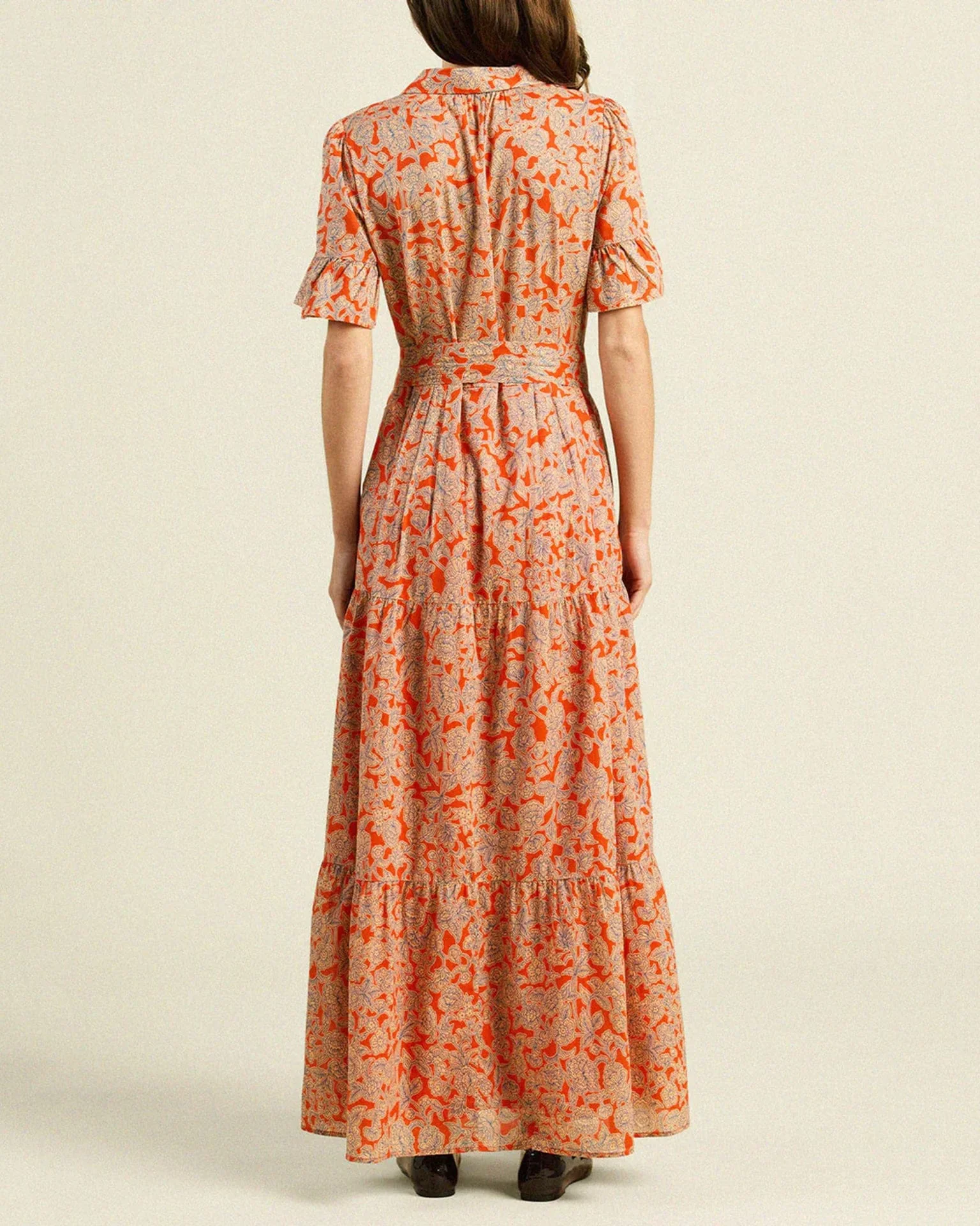 Martine Dress in Vermillion Vine - Image 3