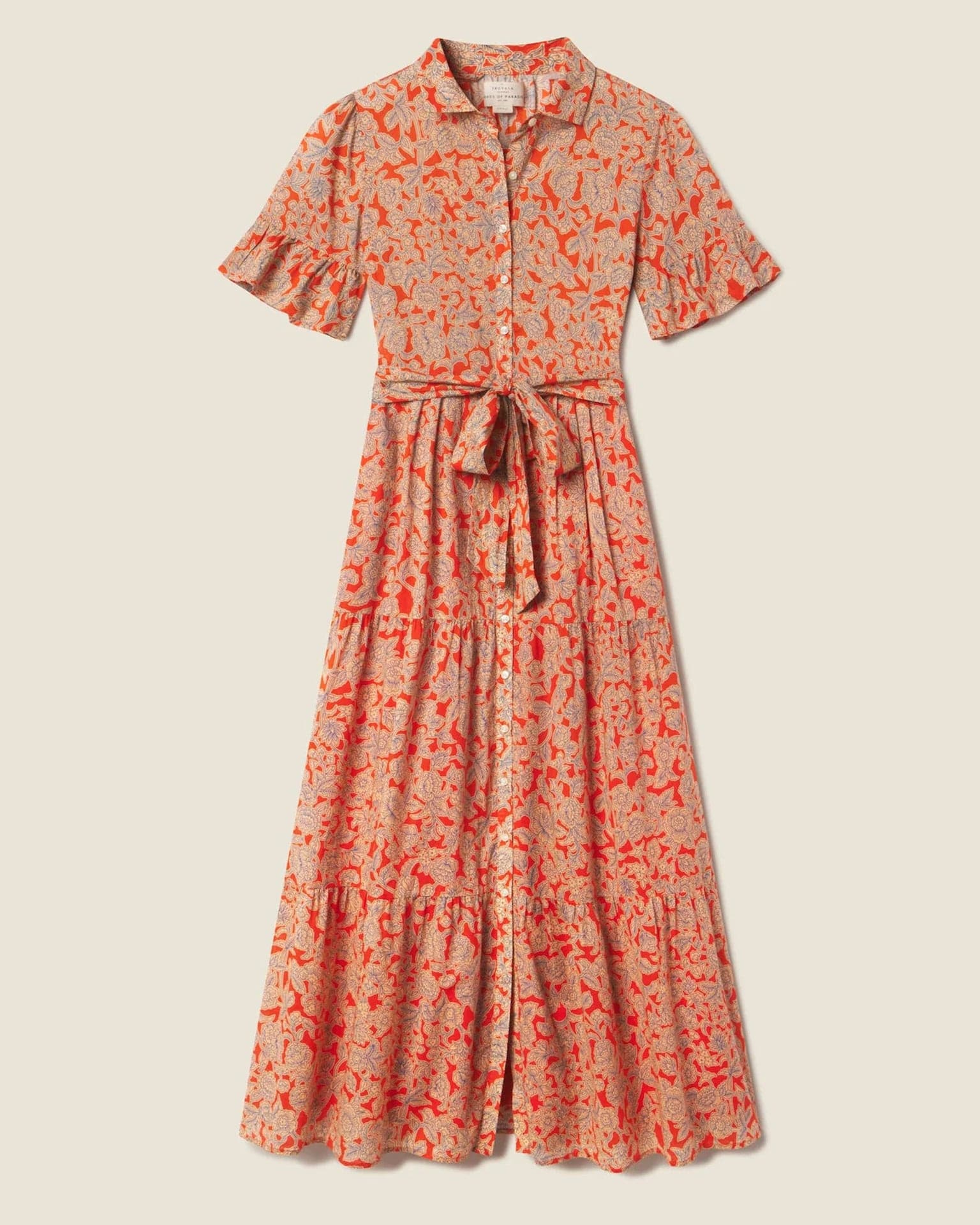 Martine Dress in Vermillion Vine - Image 4