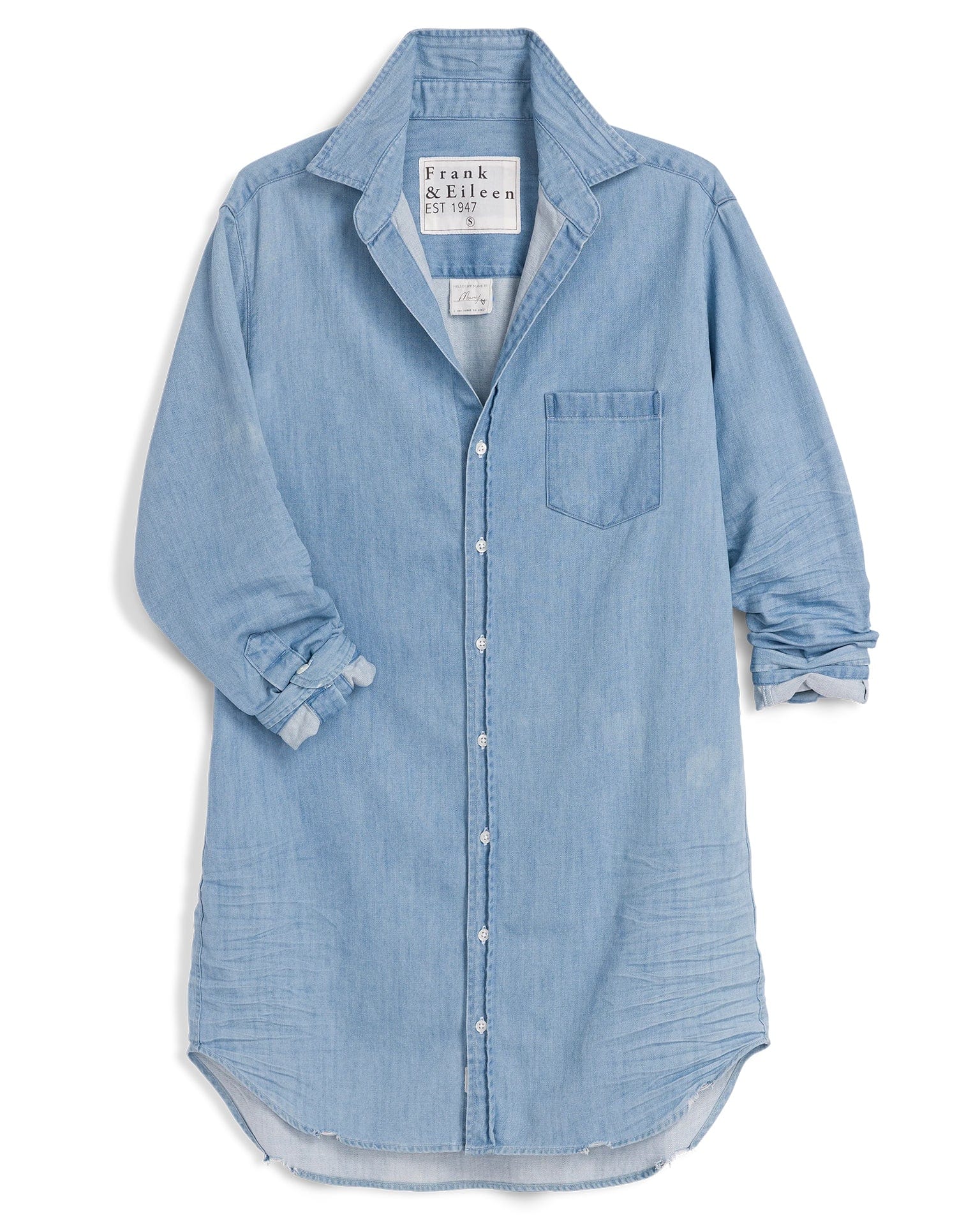 Mary Classic Shirtdress in Classic Blue Wash - Image 5