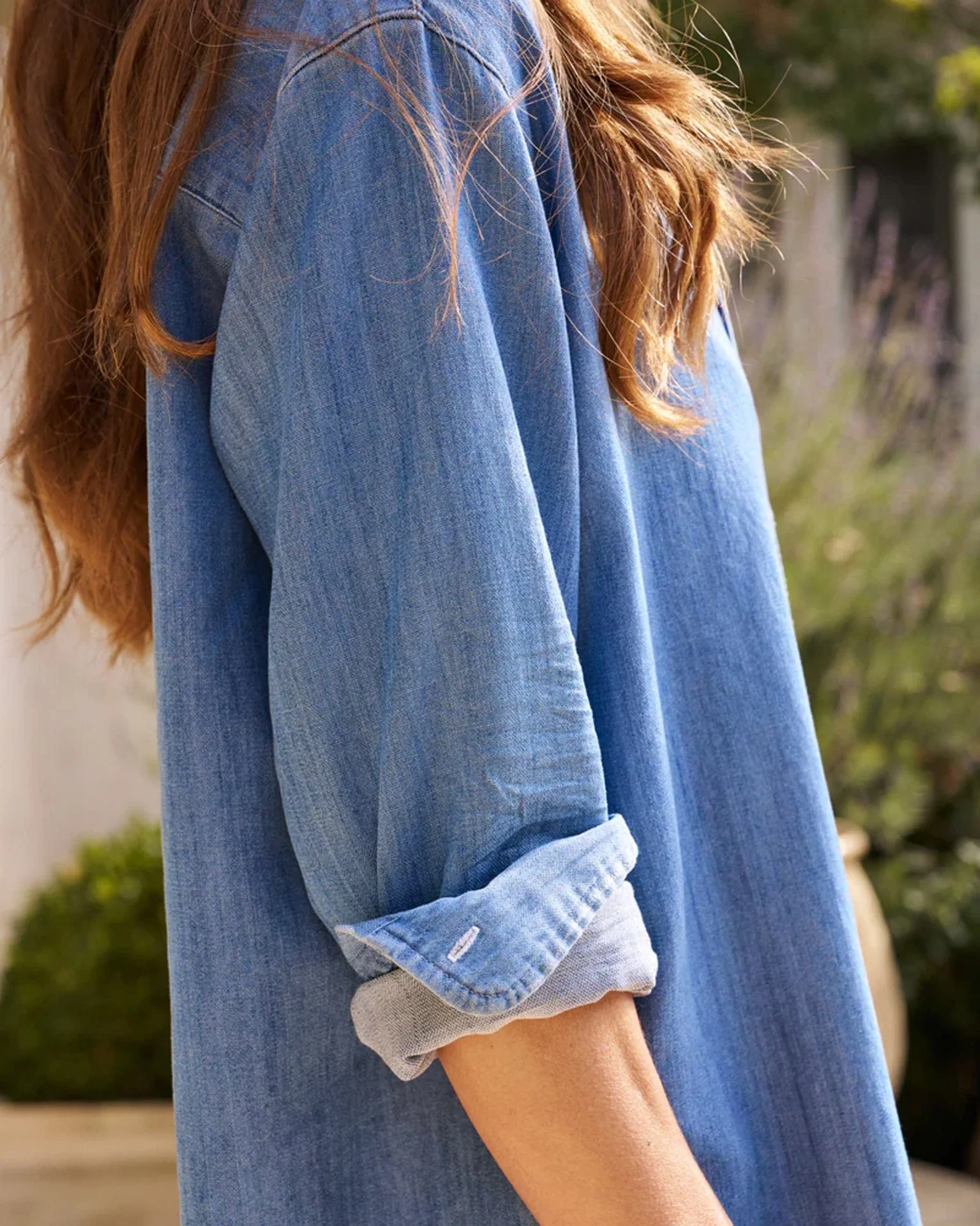 Mary Shirtdress in Vintage Stonewashed Indigo - Image 3