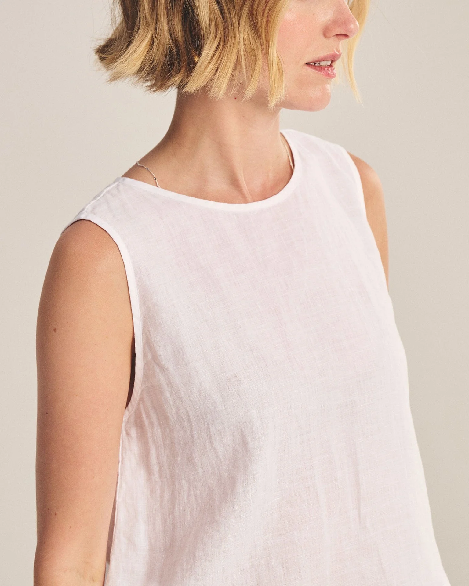 Maxine Sleeveless Top in White - Image 3