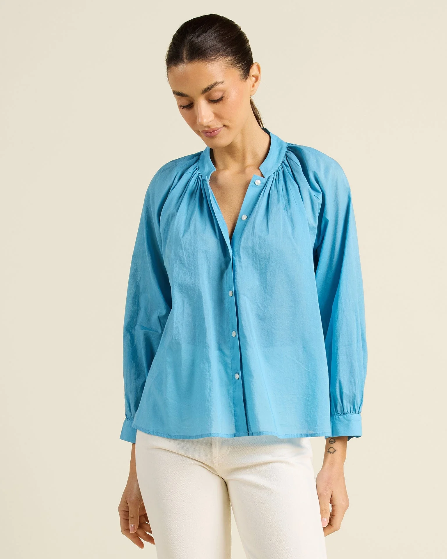 Mena Blouse in Larkspur