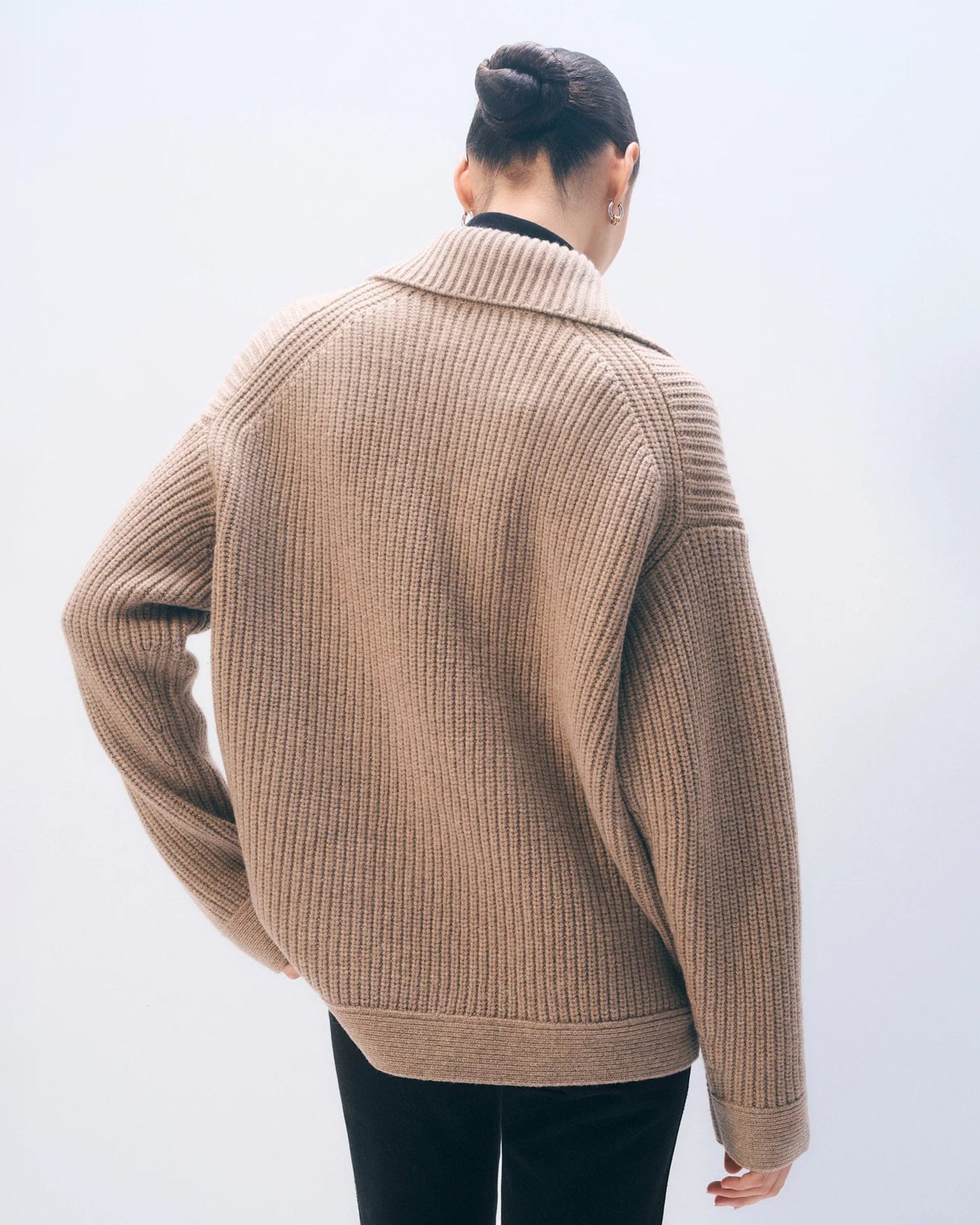 Merino Fisherman Jacket in Macadamia - Image 4
