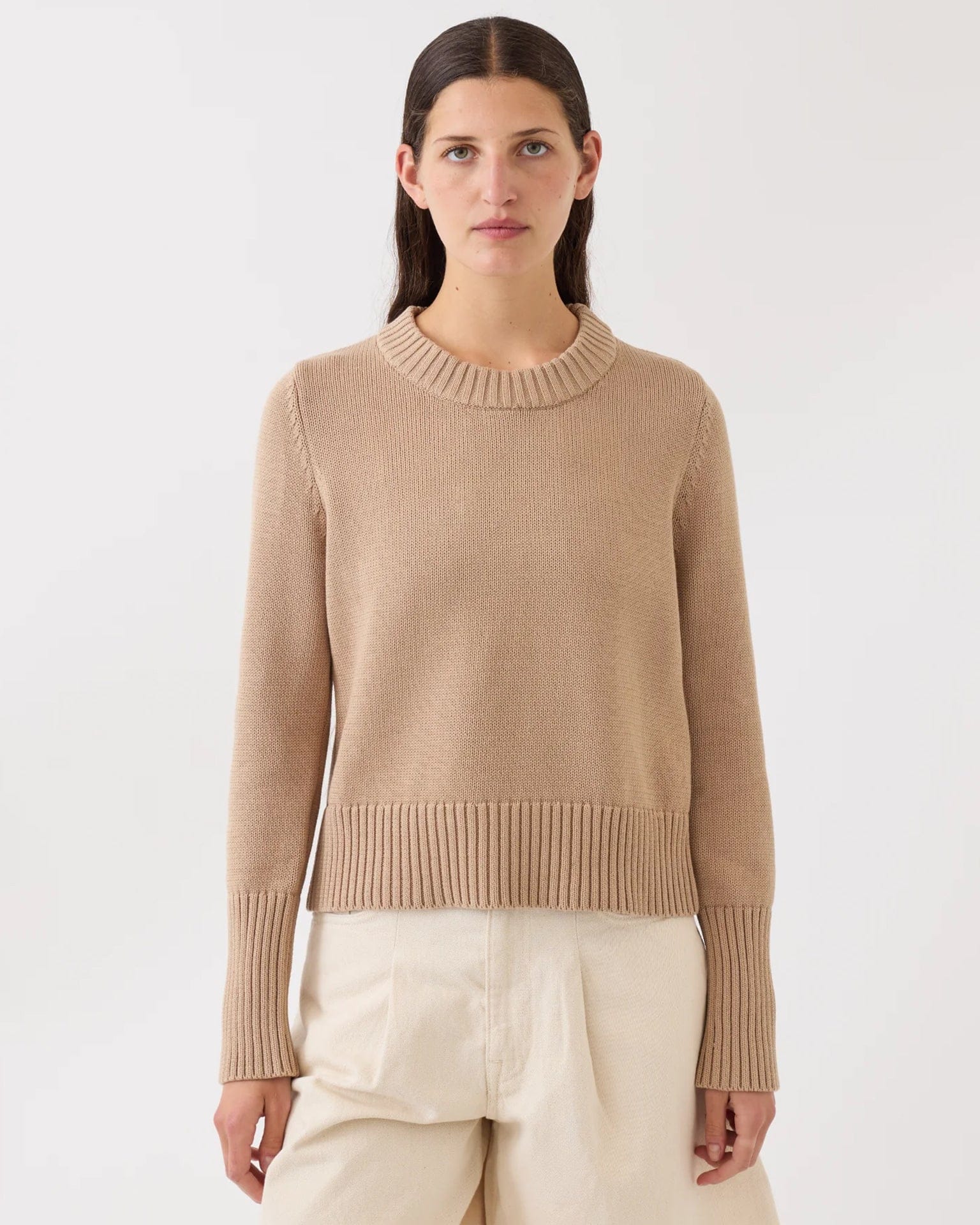 Micha Cotton Sweater in Cashew