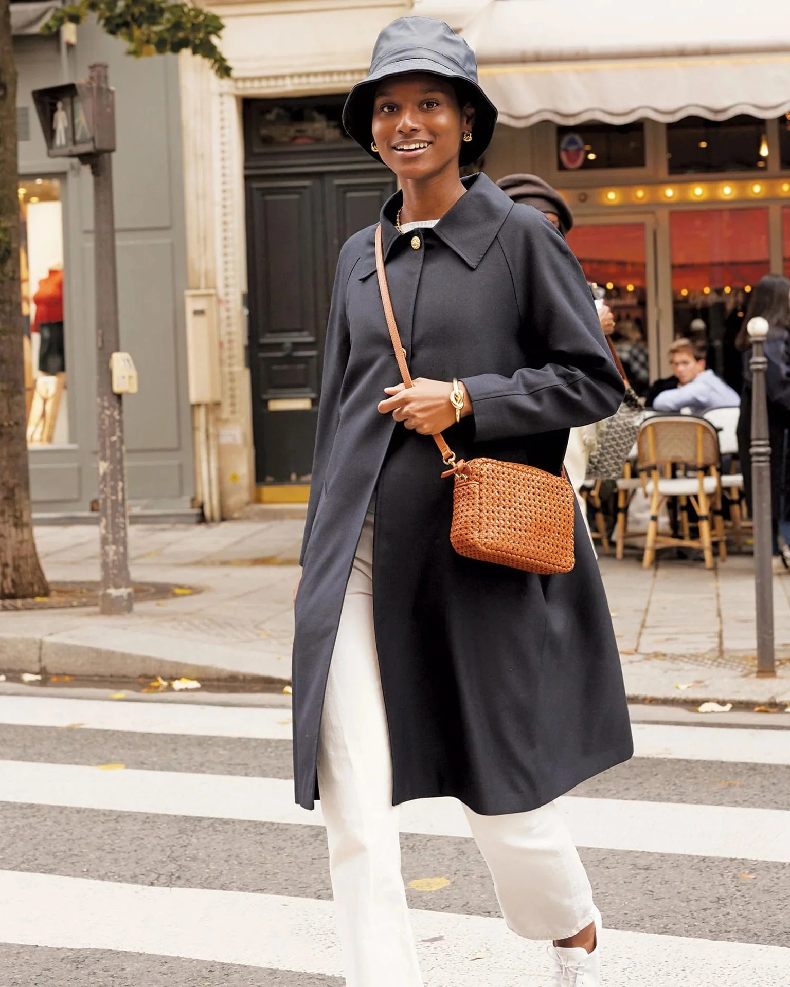 Midi Sac in Tan Rattan - Image 3