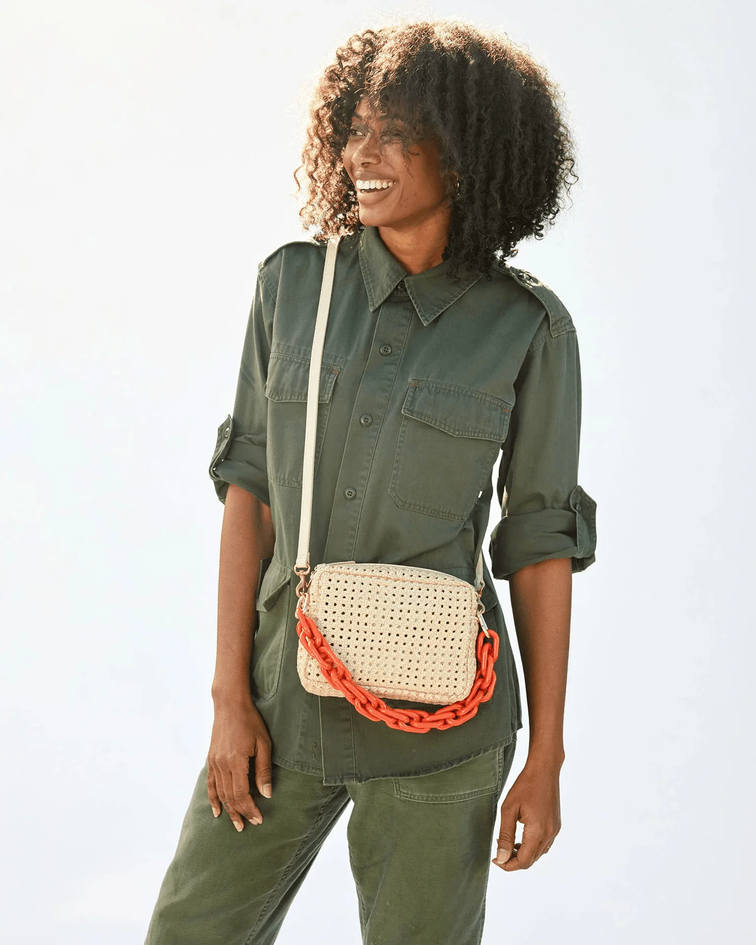 Midi Sac - Rattan in Cream - Image 4