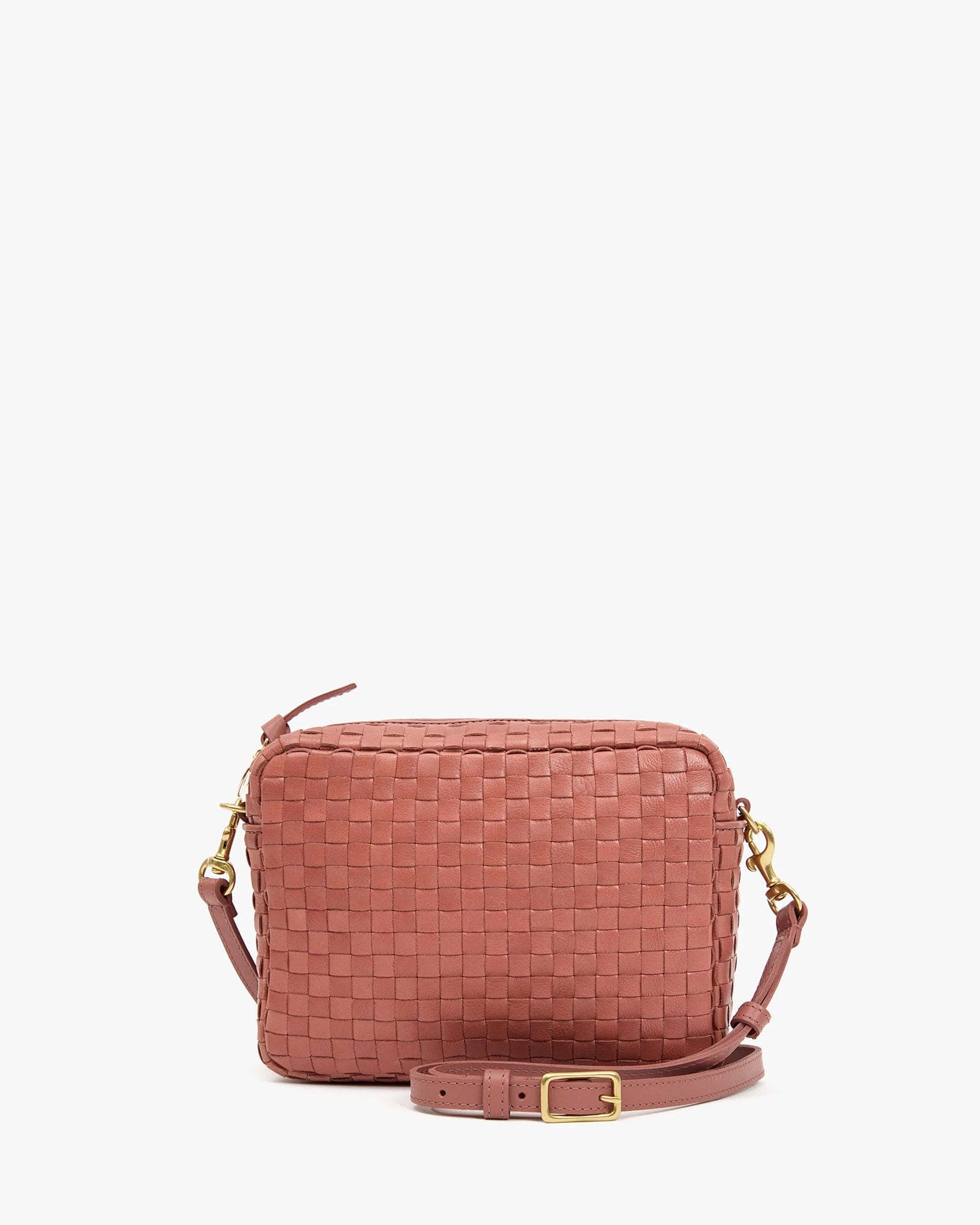 Midi Sac - Woven Checker in Rose Clay