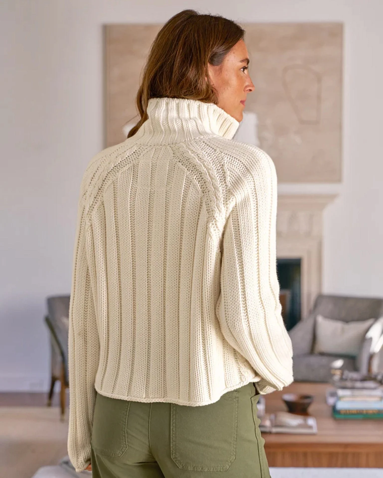 Mini Cardigan in Ivory - Image 6