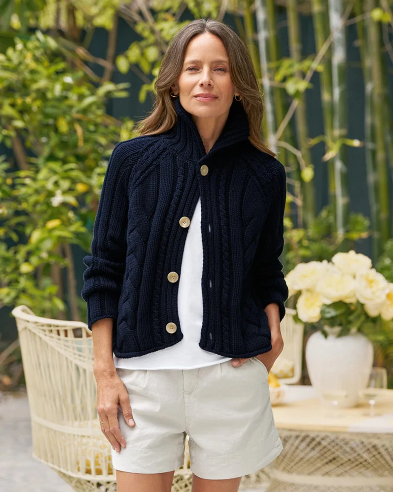 Mini Cardigan in Marine - Image 2