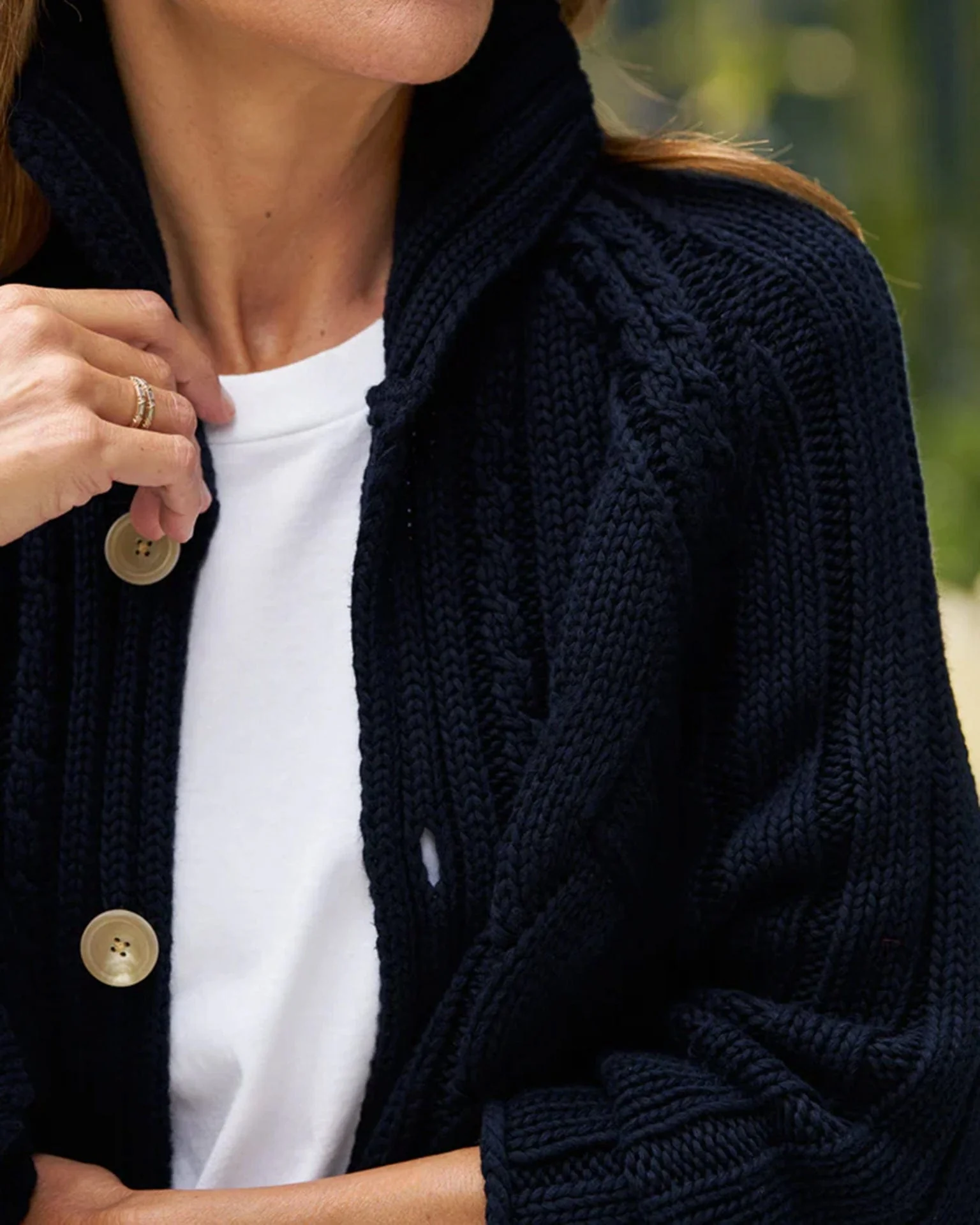Mini Cardigan in Marine - Image 3