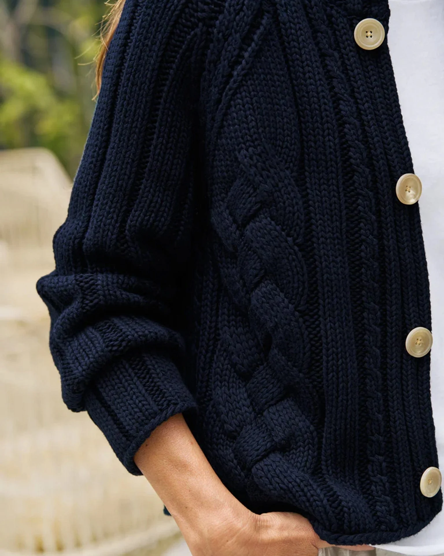 Mini Cardigan in Marine - Image 4