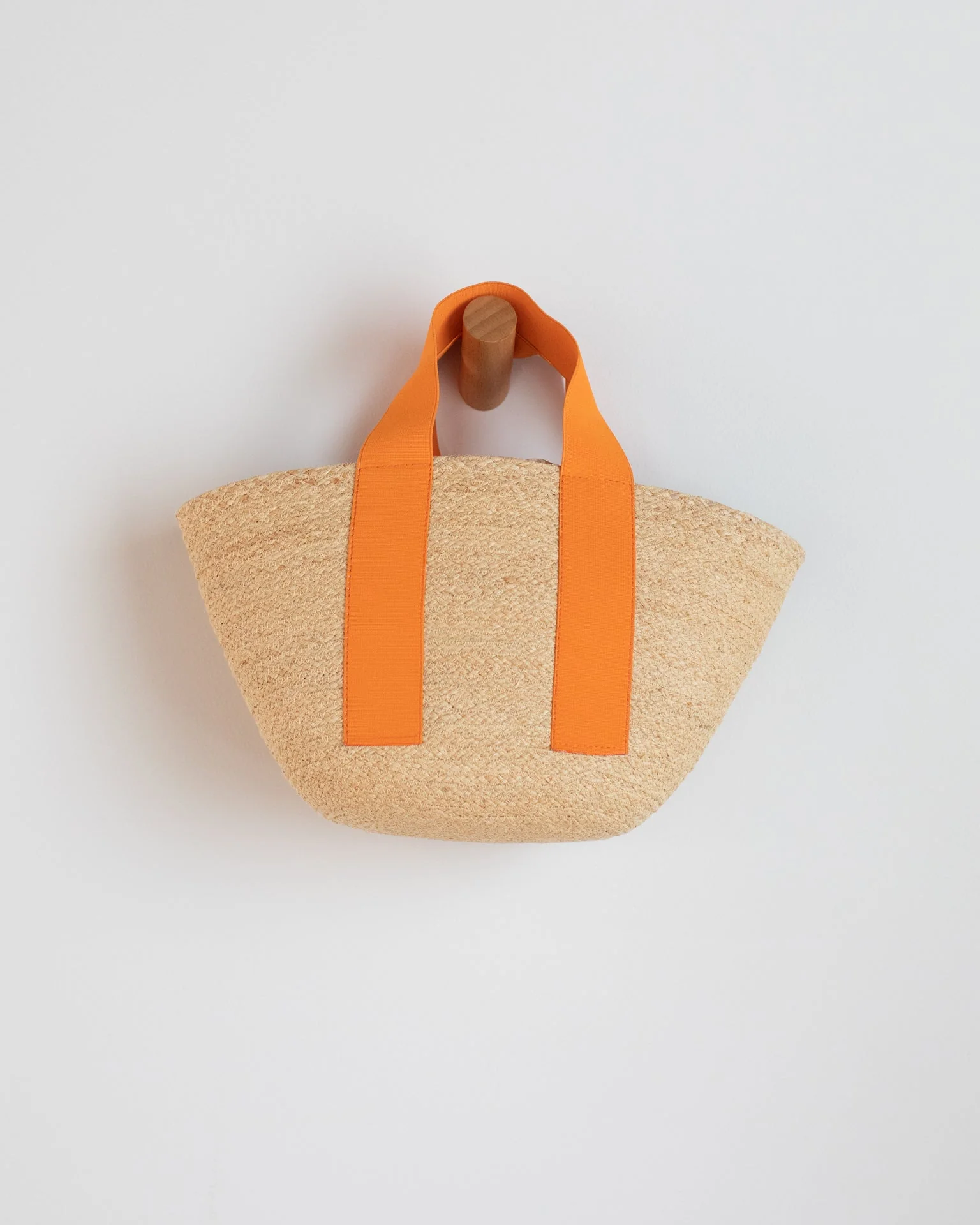 Mini Market Bag in Cream/Orange