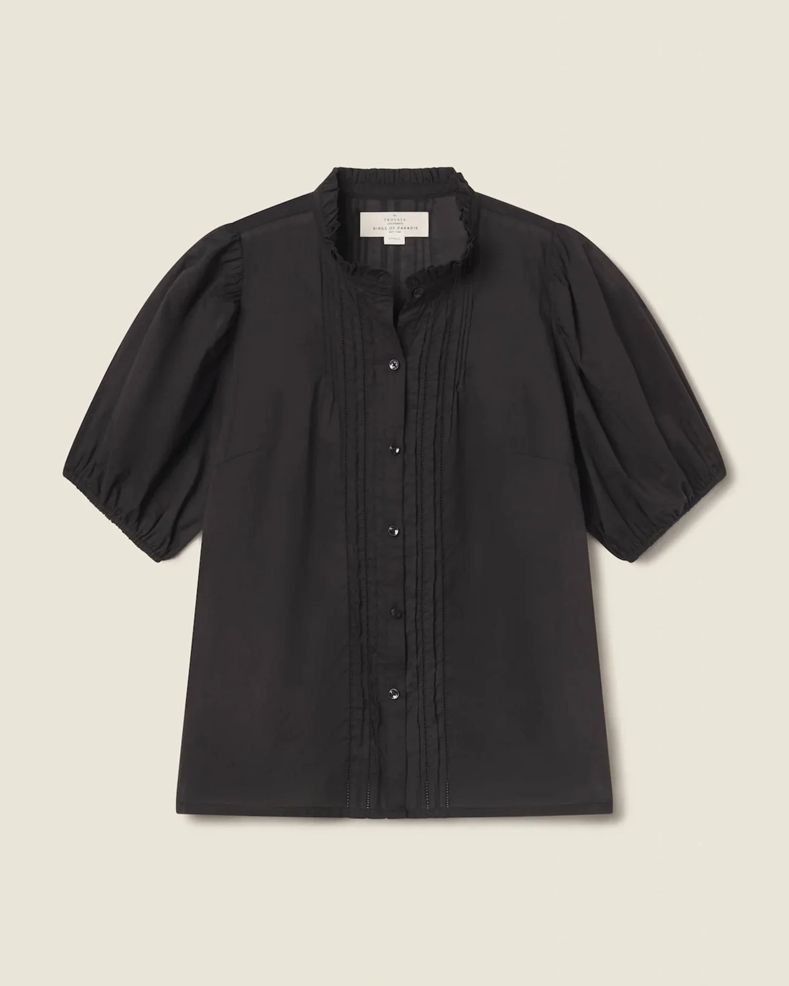 Mira Blouse in Black Cotton Voile - Image 4
