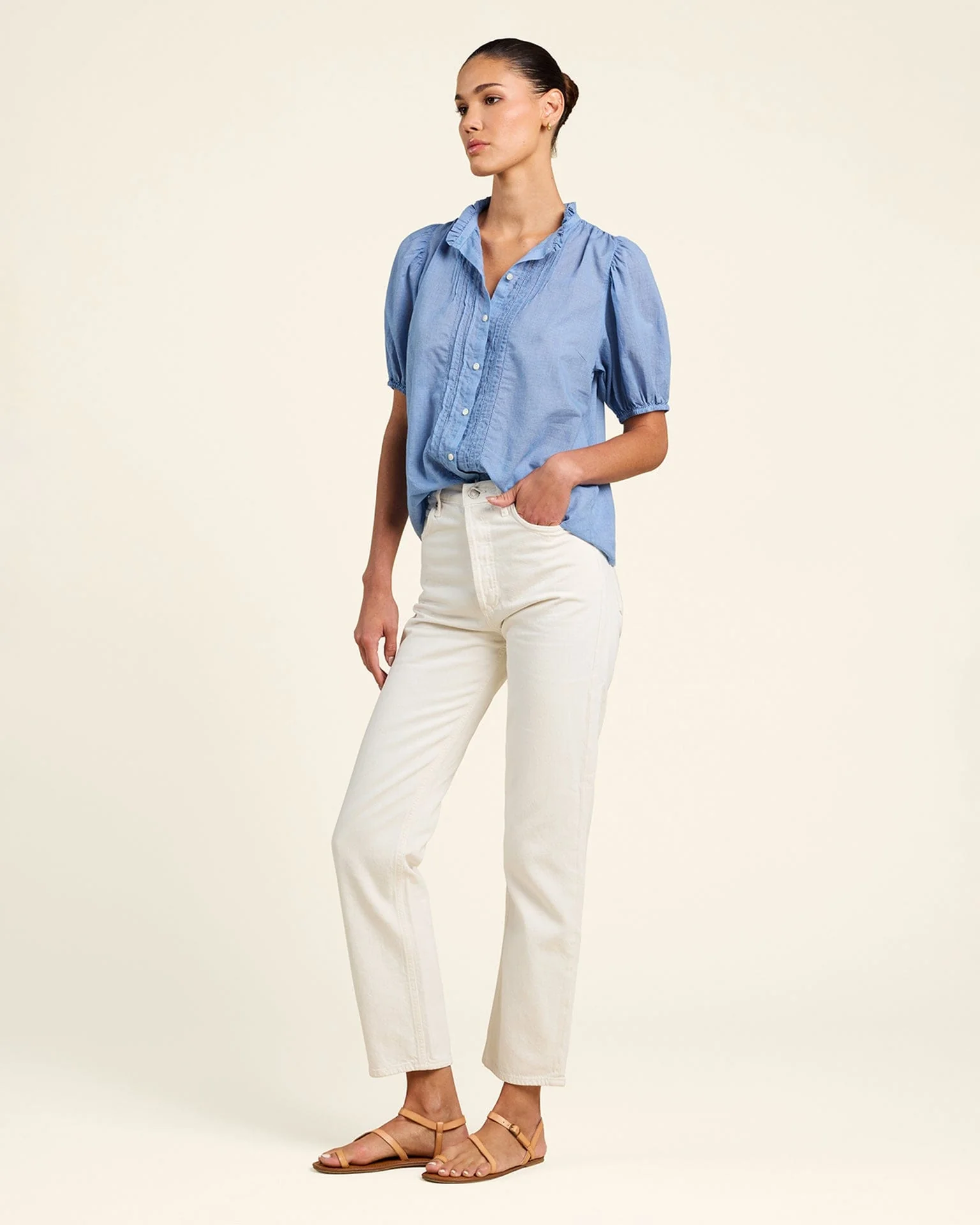 Mira Blouse in Brisa Houndstooth - Image 2