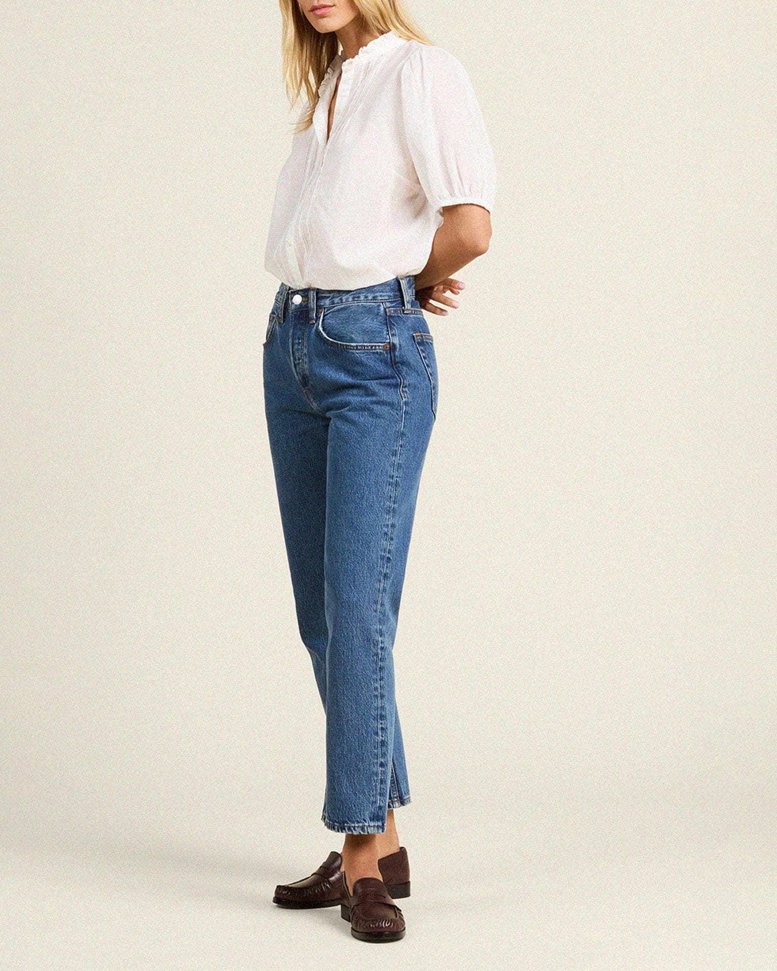 Mira Blouse in White Cotton Voile - Image 2