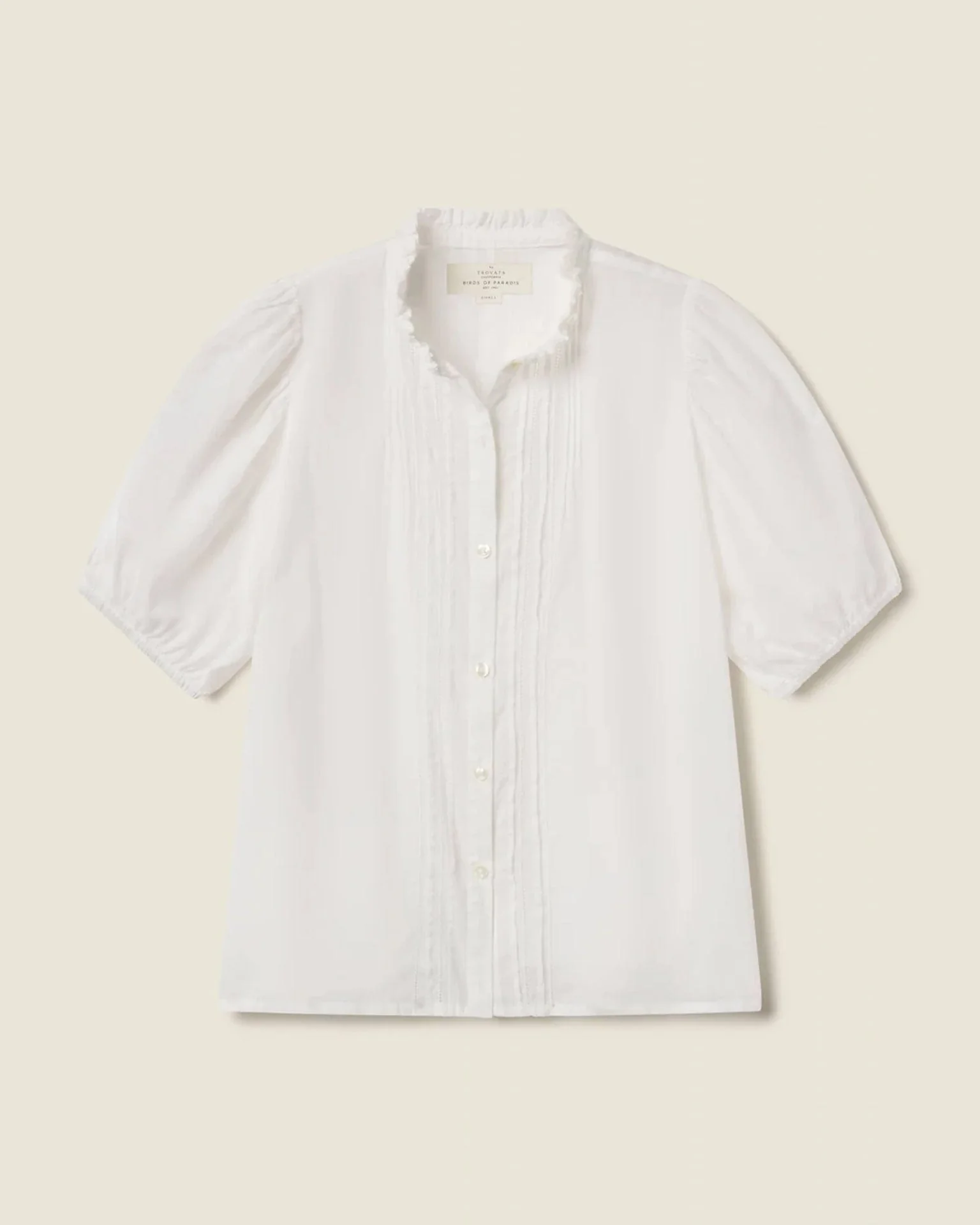 Mira Blouse in White Cotton Voile - Image 3