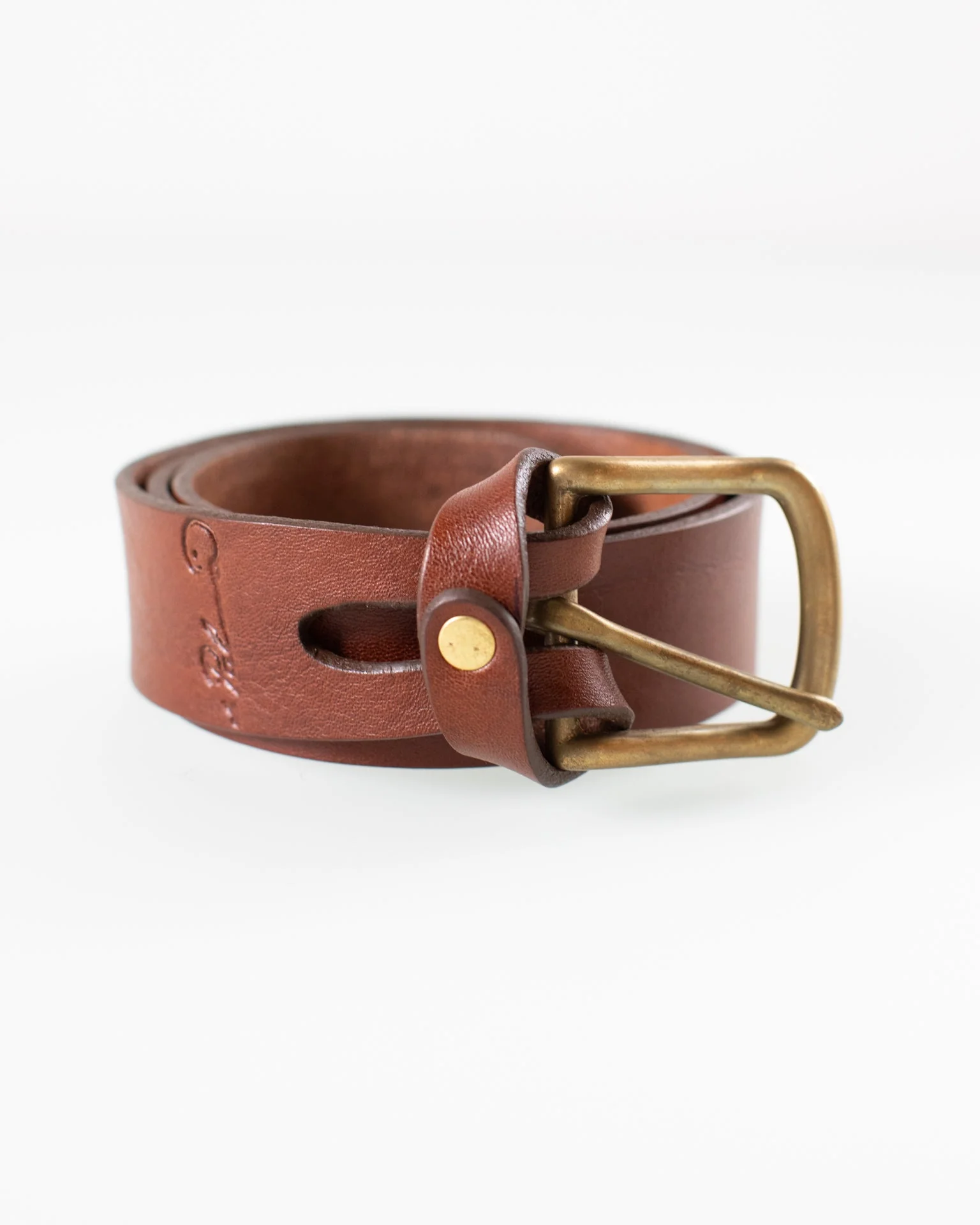 Mon Senor Belt in Bark w/ Brass